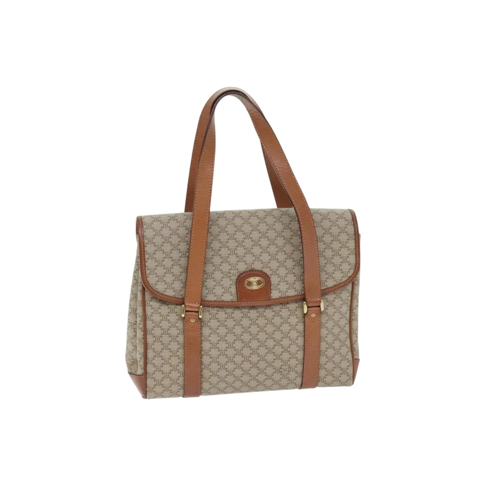 Sac À Main Celine Vintage Macadam - Beige - Image 15