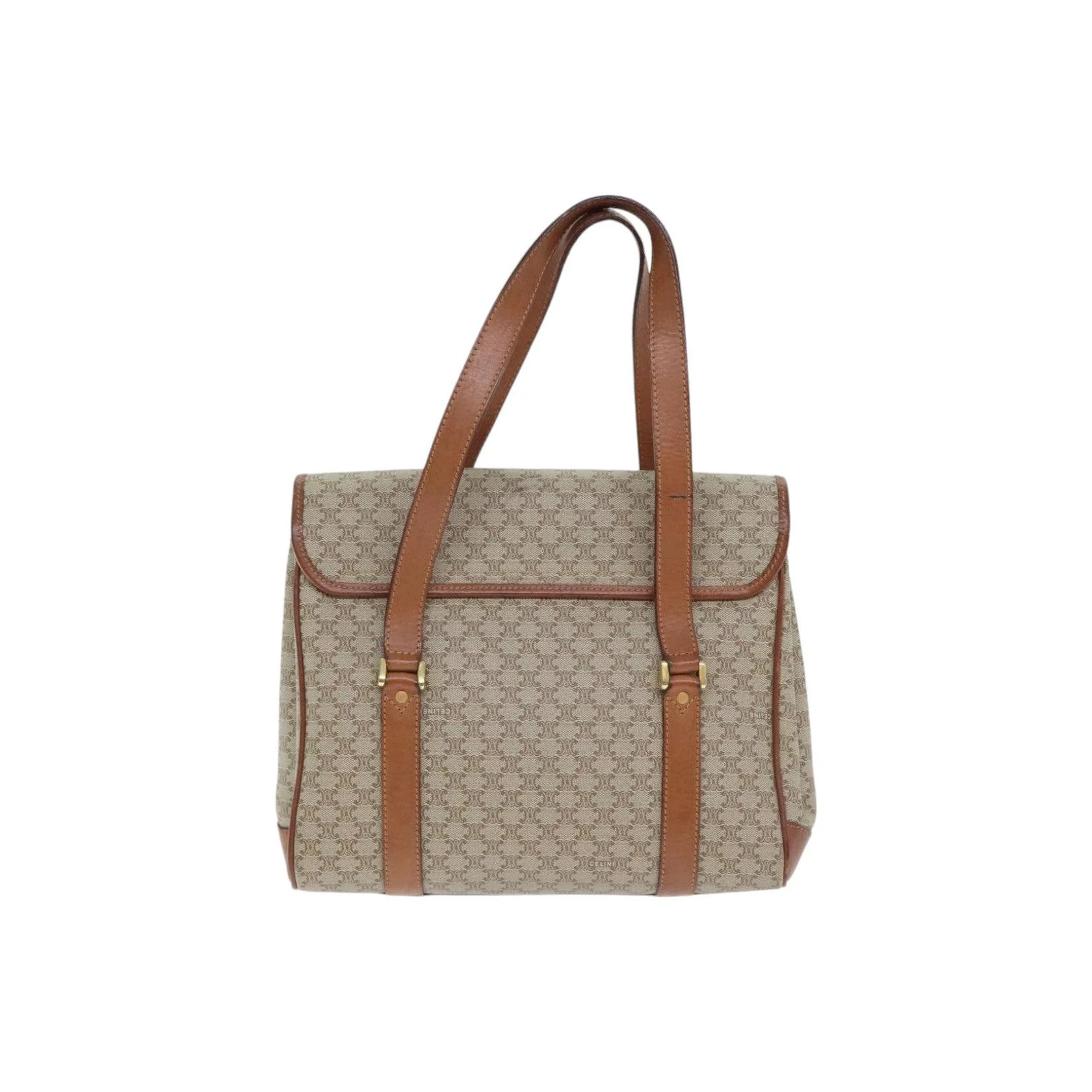 Sac À Main Celine Vintage Macadam - Beige - Image 2