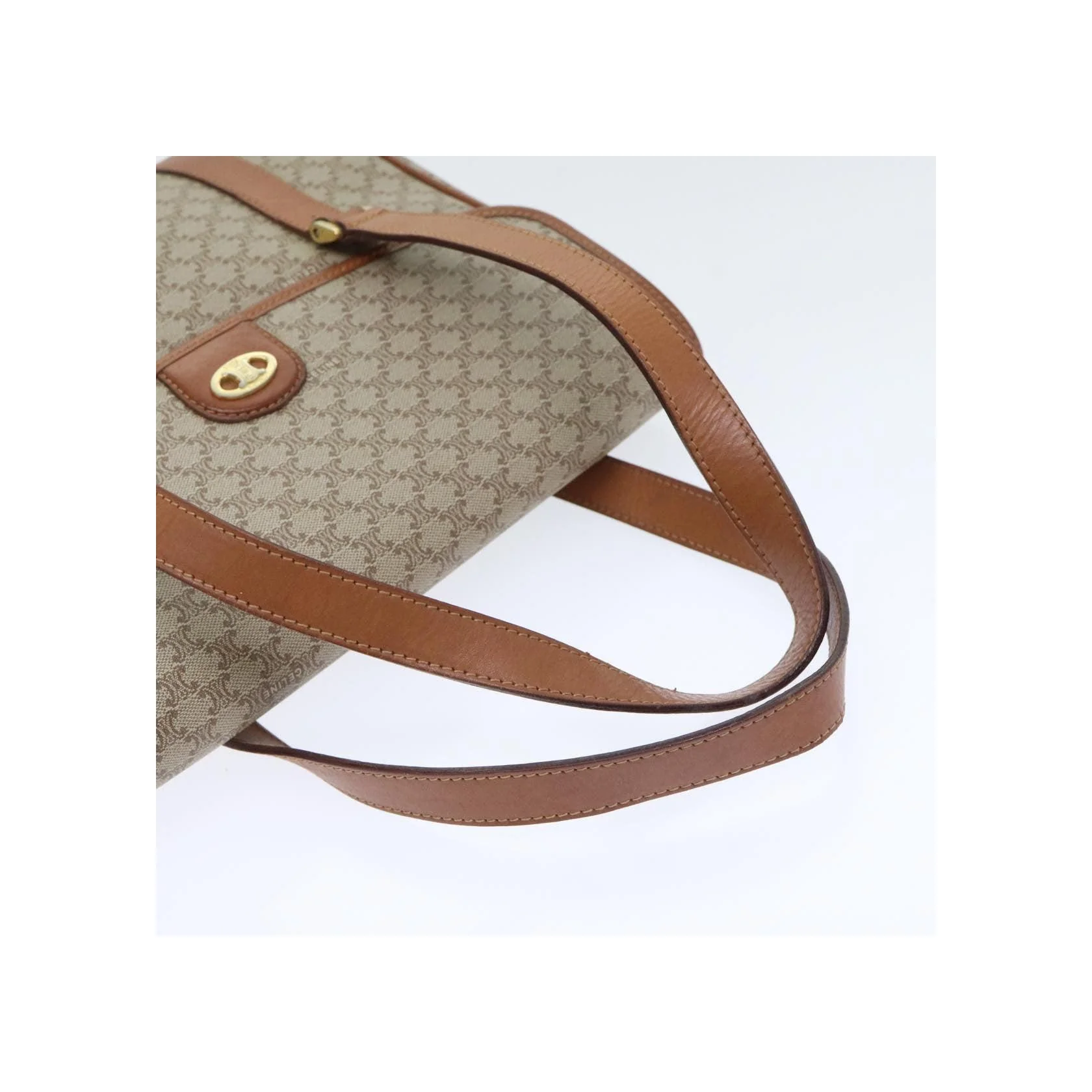 Sac À Main Celine Vintage Macadam - Beige - Image 8