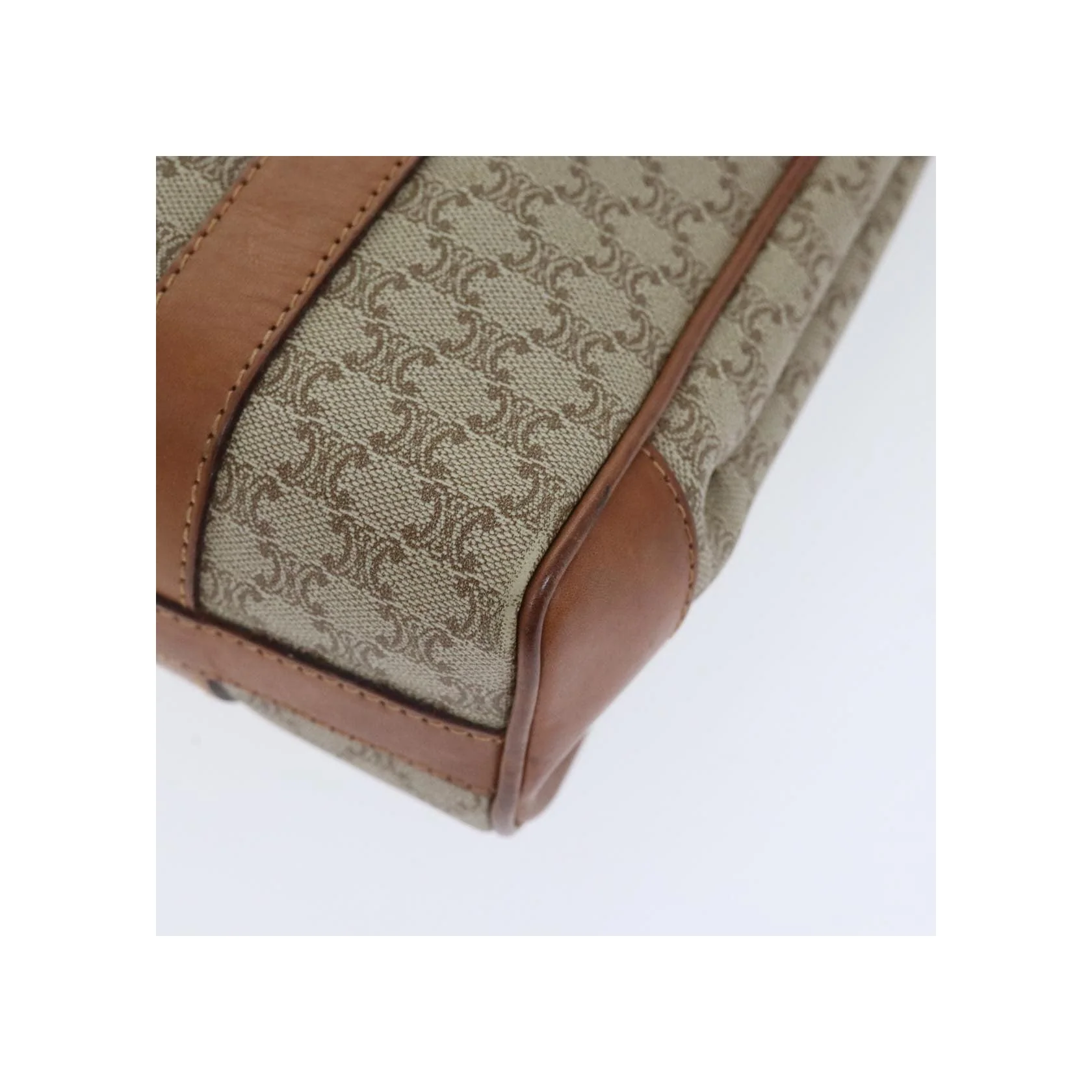 Sac À Main Celine Vintage Macadam - Beige - Image 9