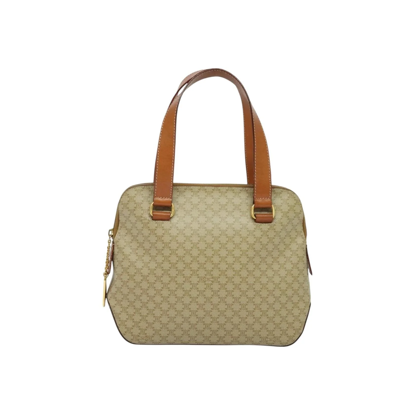Sac À Main Celine Vintage Macadam - Beige - Image 19