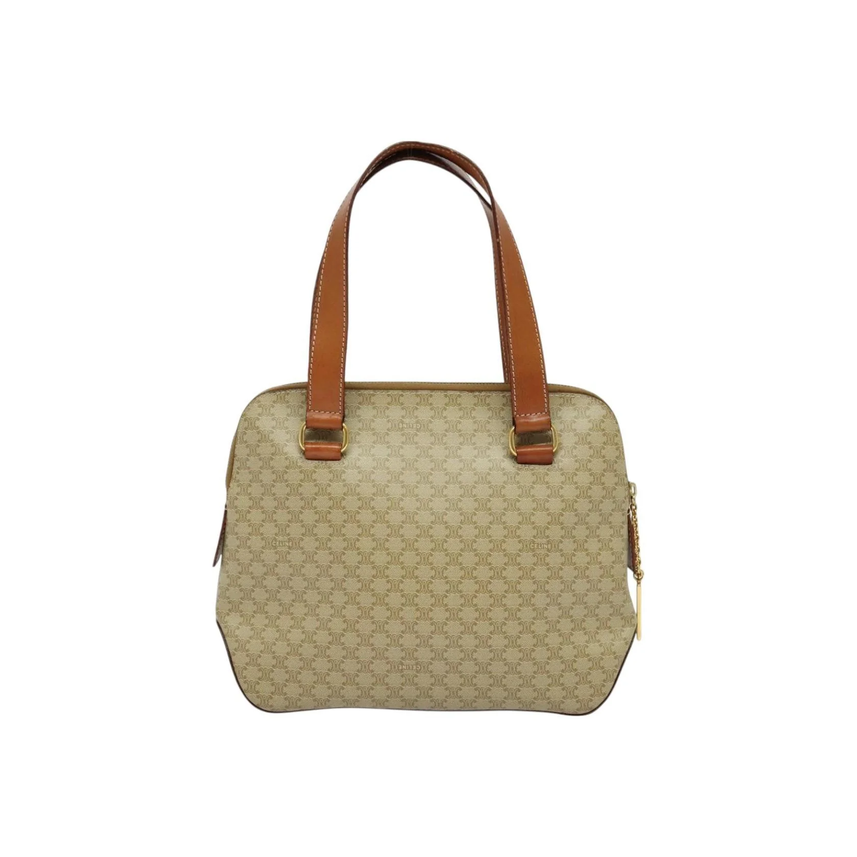 Sac À Main Celine Vintage Macadam - Beige - Image 2