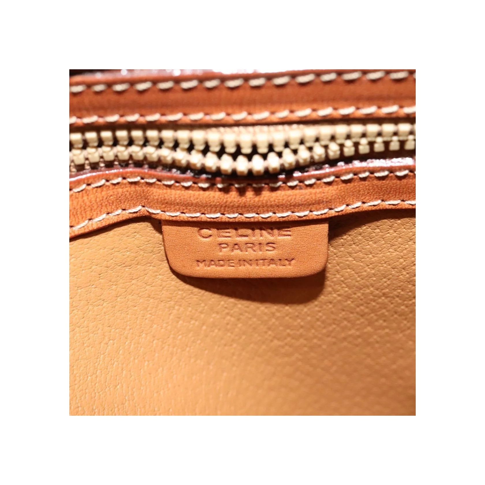 Sac À Main Celine Vintage Macadam - Beige - Image 6