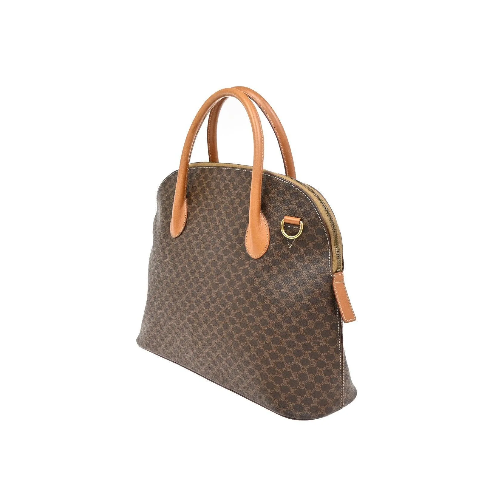 Sac À Main Celine Vintage Macadam - Brown - Image 4