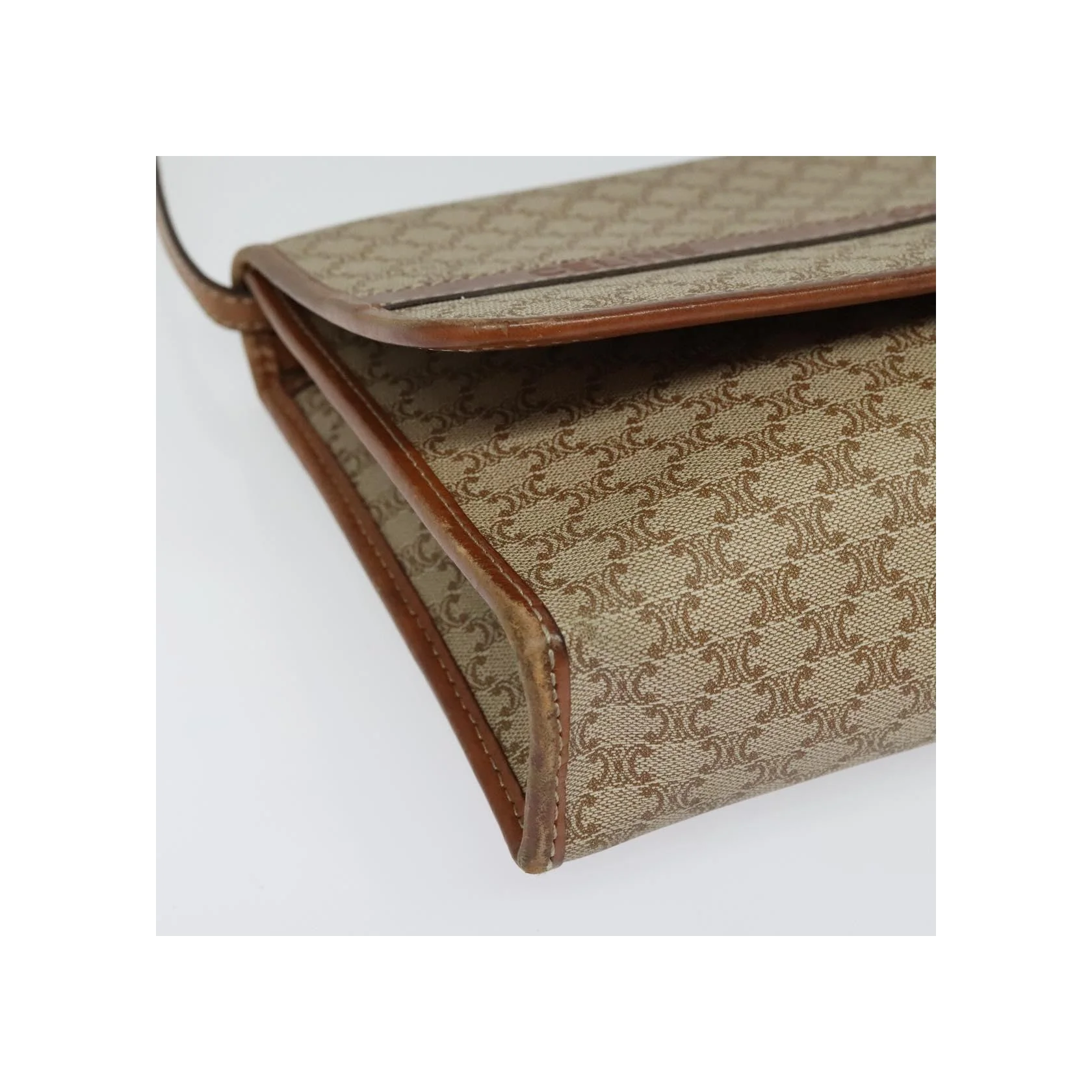Sac À Bandoulière Celine Vintage Macadam - Beige - Image 10