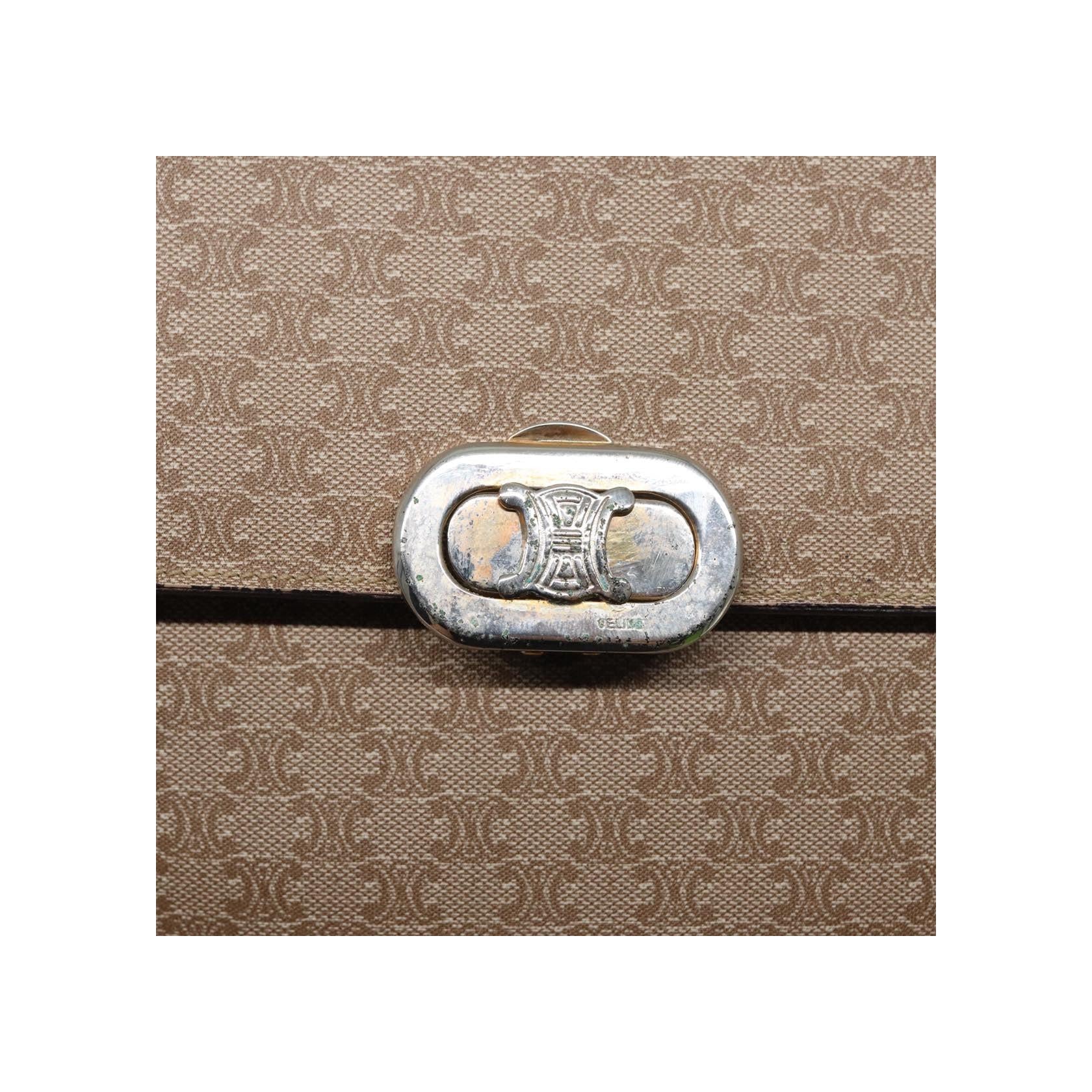 Sac À Bandoulière Celine Vintage Macadam - Beige - Image 12