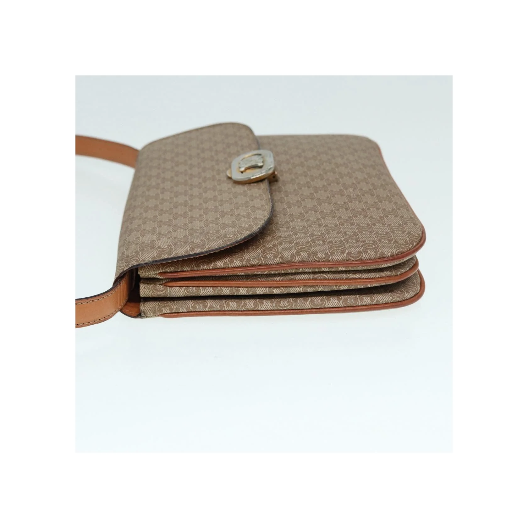 Sac À Bandoulière Celine Vintage Macadam - Beige - Image 4