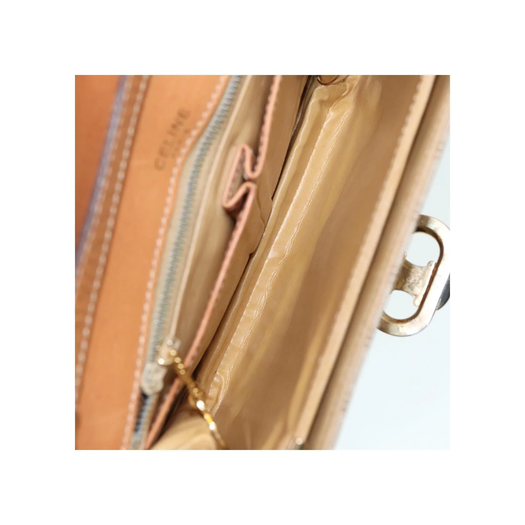 Sac À Bandoulière Celine Vintage Macadam - Beige - Image 5