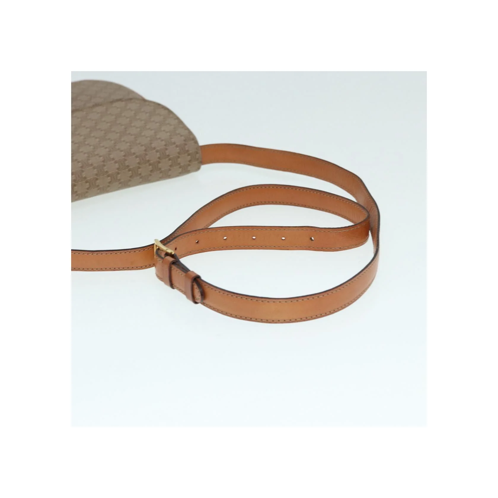 Sac À Bandoulière Celine Vintage Macadam - Beige - Image 7
