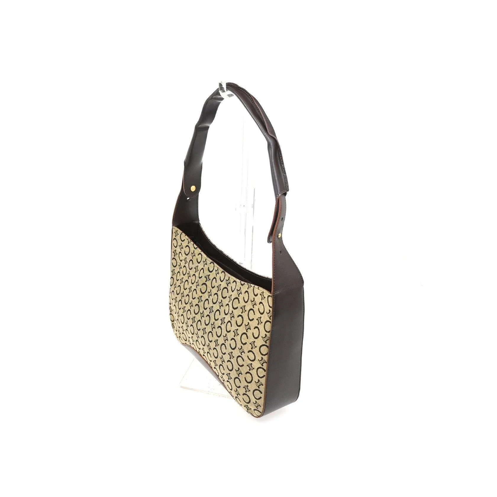 Sac À Bandoulière Celine Vintage Macadam - Brown - Image 4