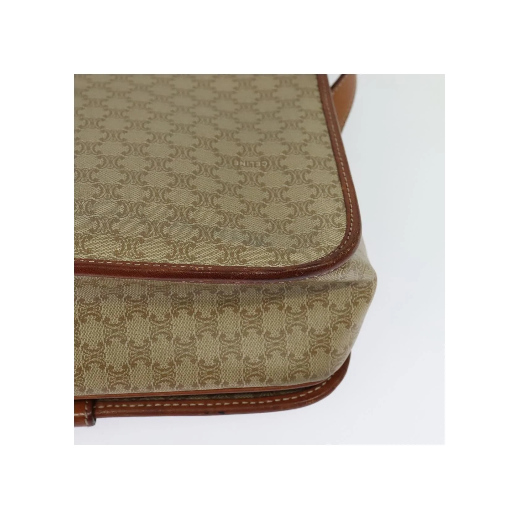 Sac À Bandoulière Celine Vintage Macadam - Beige - Image 11
