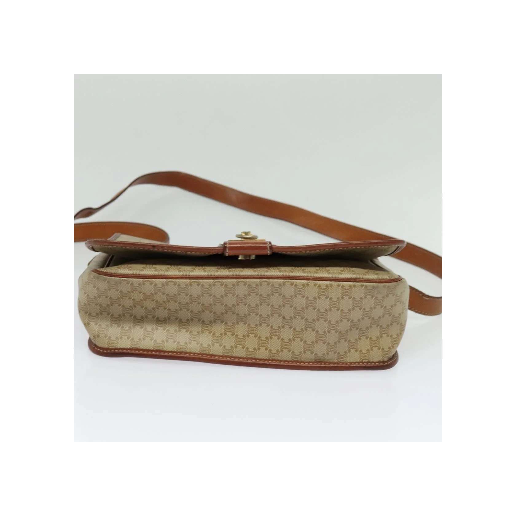 Sac À Bandoulière Celine Vintage Macadam - Beige - Image 14