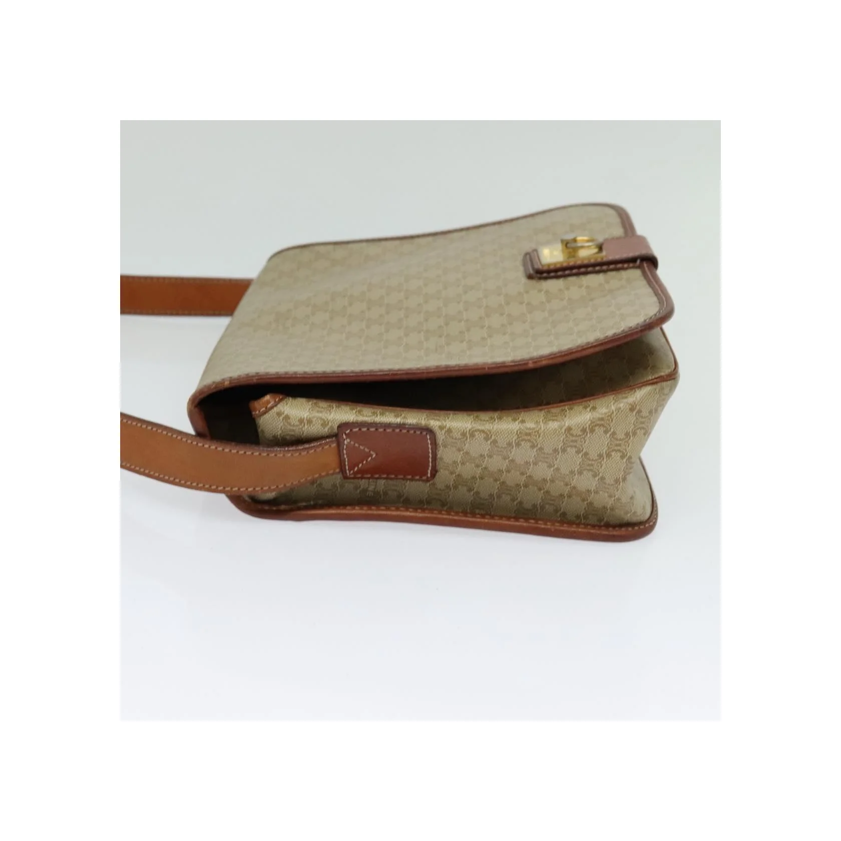 Sac À Bandoulière Celine Vintage Macadam - Beige - Image 3