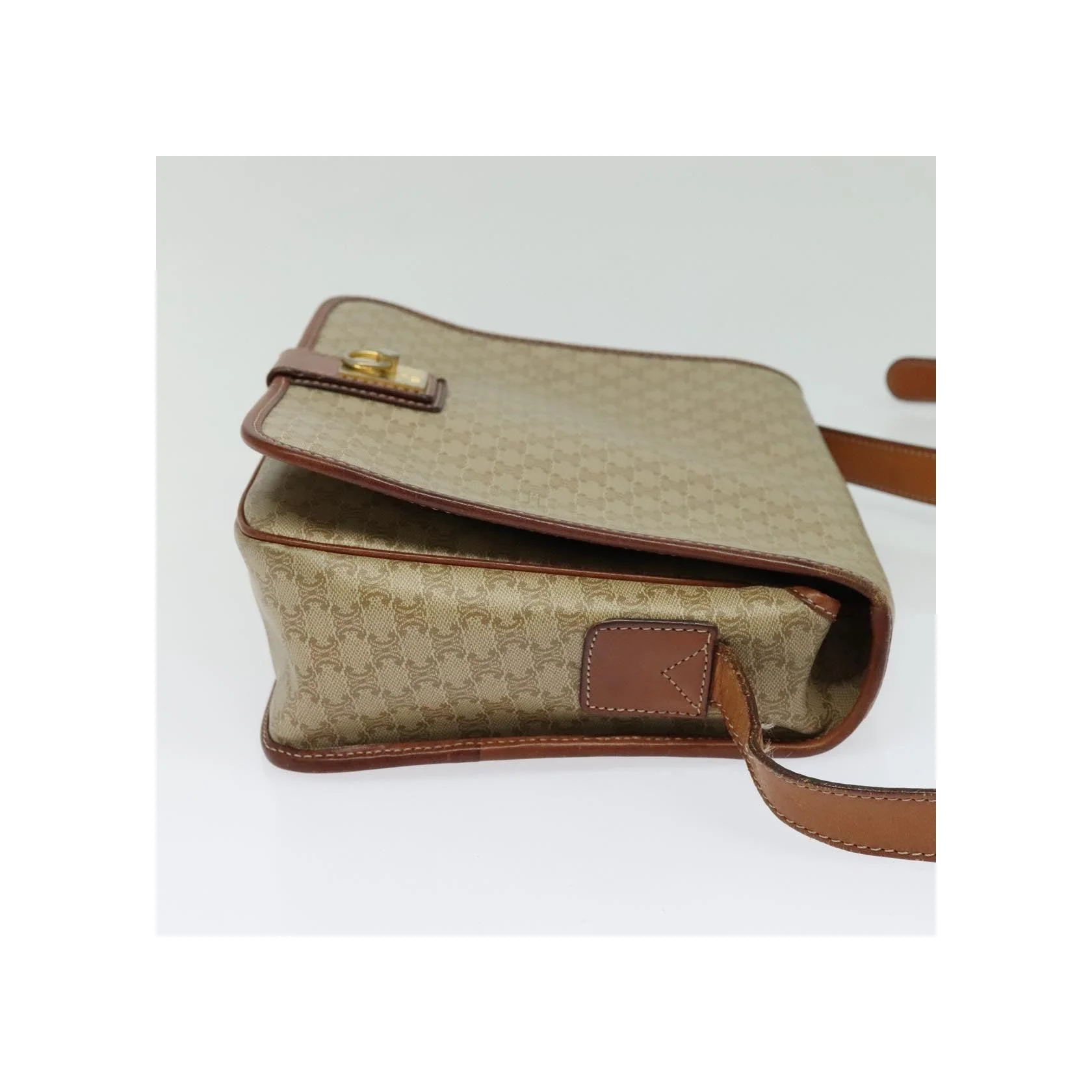 Sac À Bandoulière Celine Vintage Macadam - Beige - Image 4