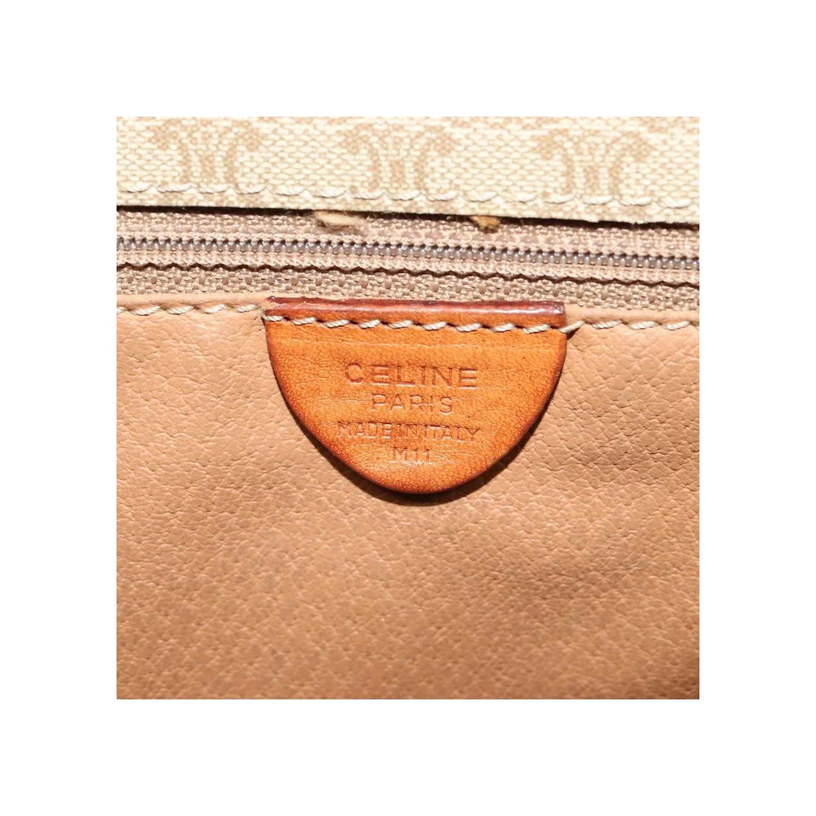 Sac À Bandoulière Celine Vintage Macadam - Beige - Image 6