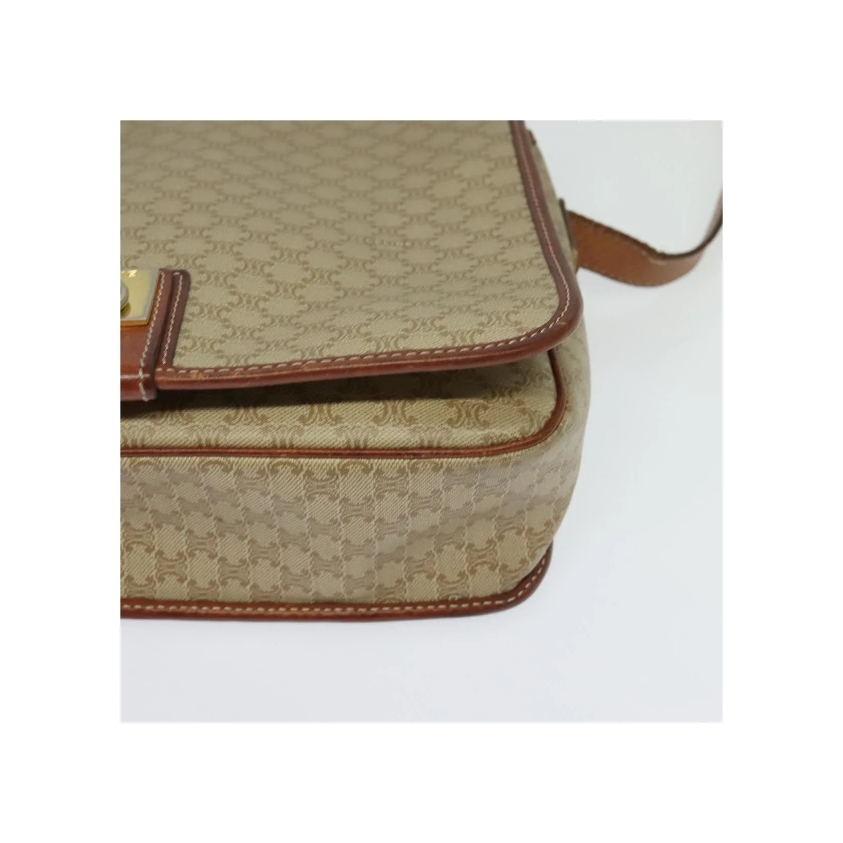Sac À Bandoulière Celine Vintage Macadam - Beige - Image 8
