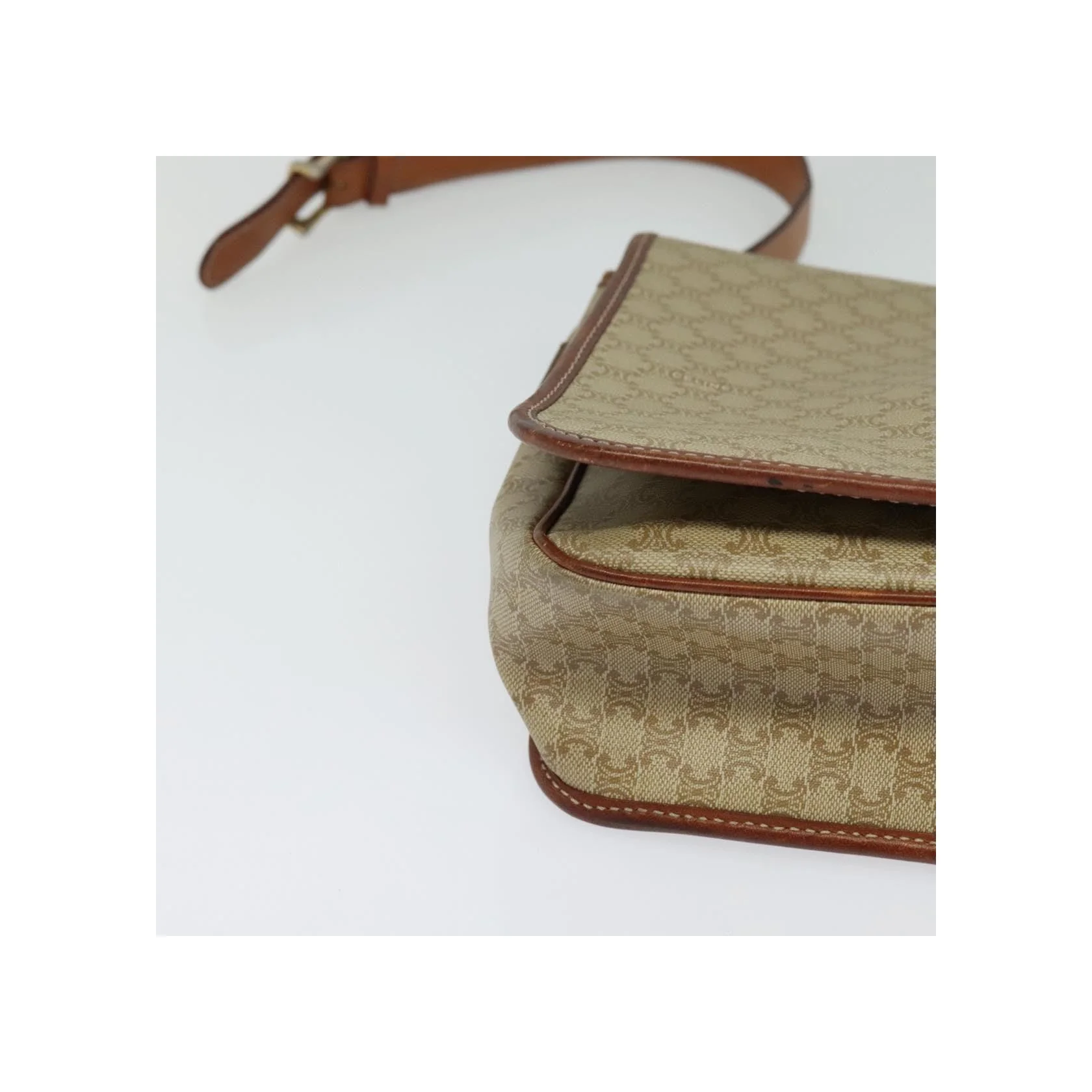 Sac À Bandoulière Celine Vintage Macadam - Beige - Image 9