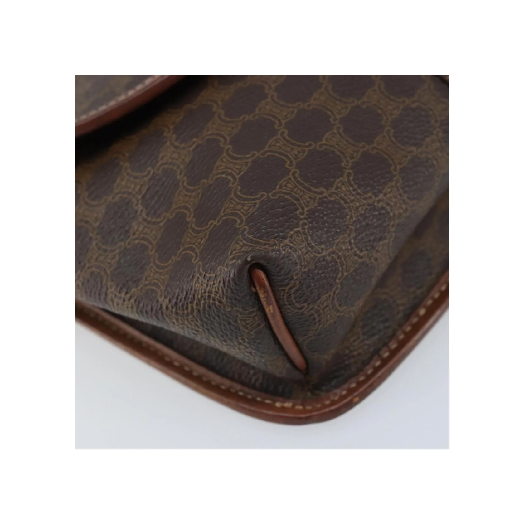 Sac À Bandoulière Celine Vintage Macadam - Brown - Image 11