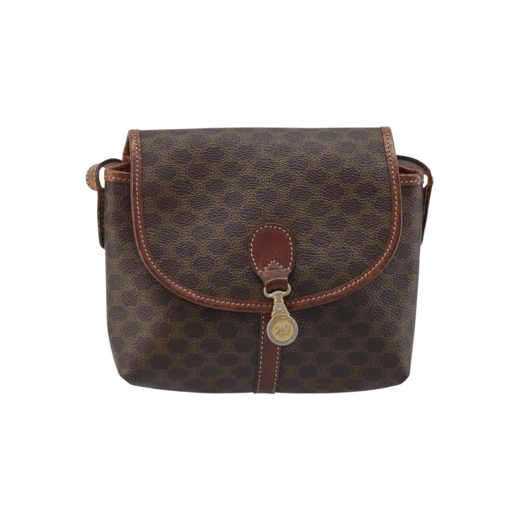 Sac À Bandoulière Celine Vintage Macadam - Brown - Image 19