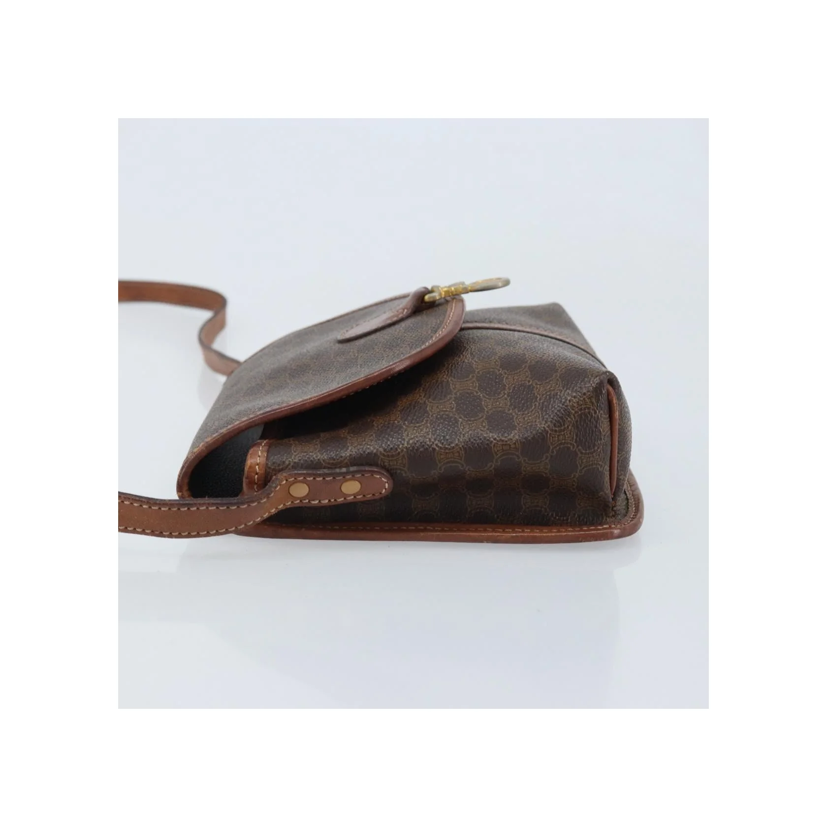 Sac À Bandoulière Celine Vintage Macadam - Brown - Image 4