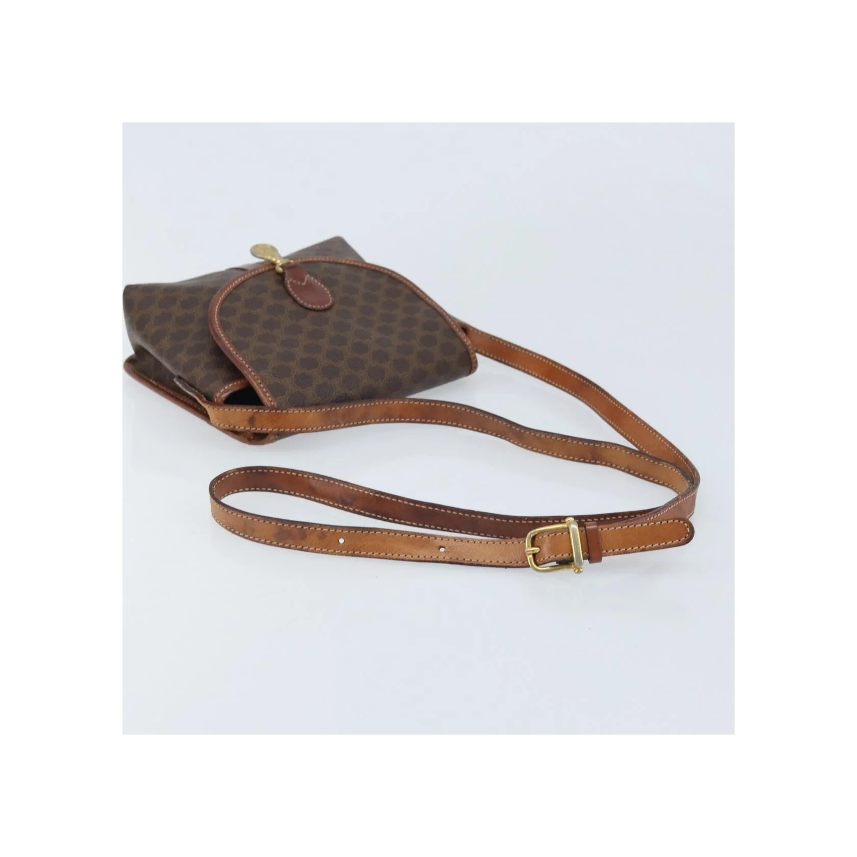 Sac À Bandoulière Celine Vintage Macadam - Brown - Image 8