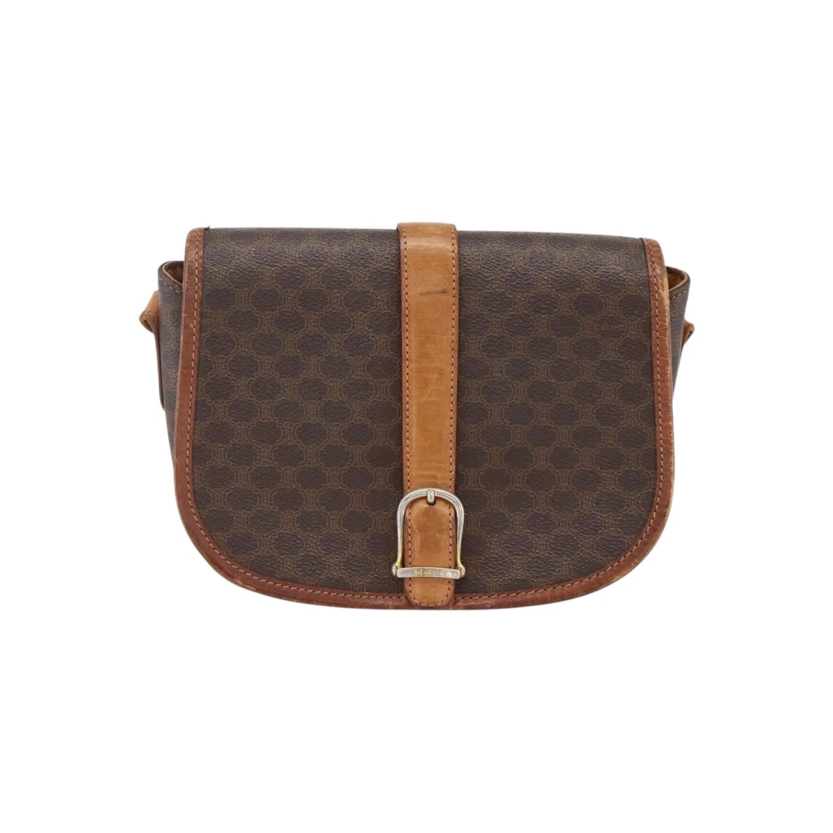 Sac À Bandoulière Celine Vintage Macadam - Brown - Image 18