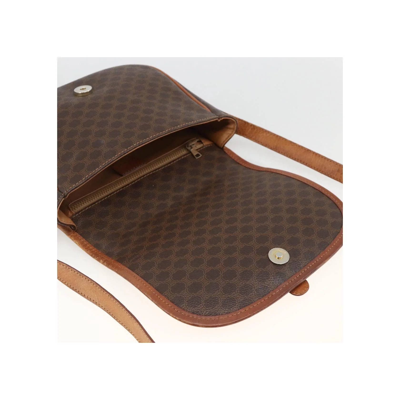 Sac À Bandoulière Celine Vintage Macadam - Brown - Image 19
