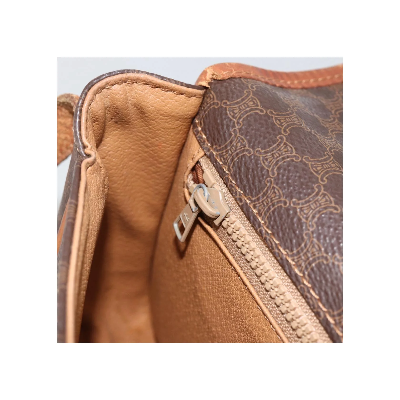 Sac À Bandoulière Celine Vintage Macadam - Brown - Image 22