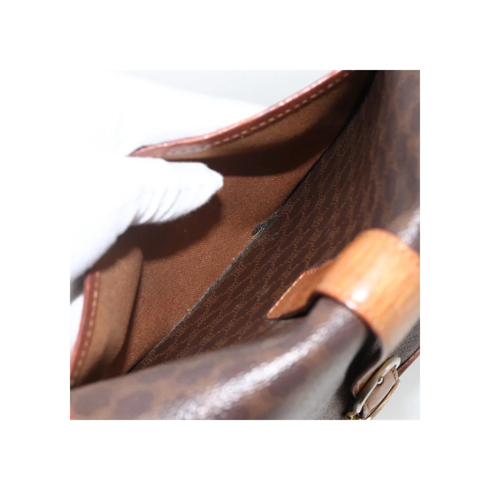Sac À Bandoulière Celine Vintage Macadam - Brown - Image 24