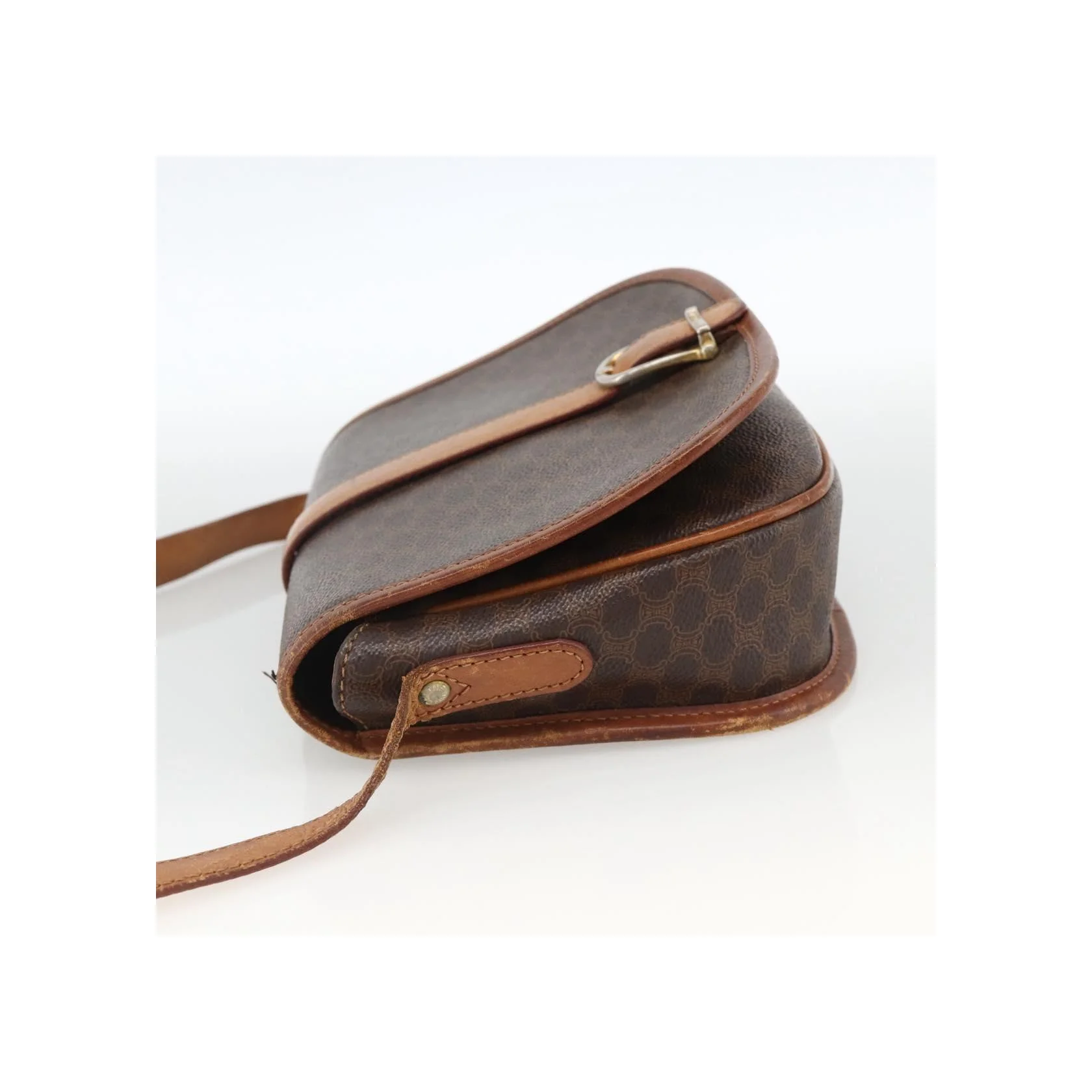 Sac À Bandoulière Celine Vintage Macadam - Brown - Image 3