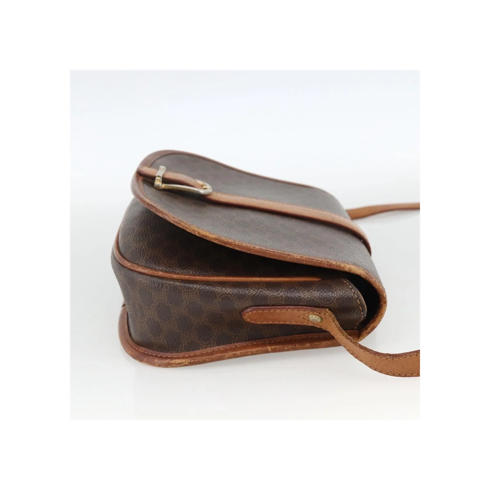 Sac À Bandoulière Celine Vintage Macadam - Brown - Image 4