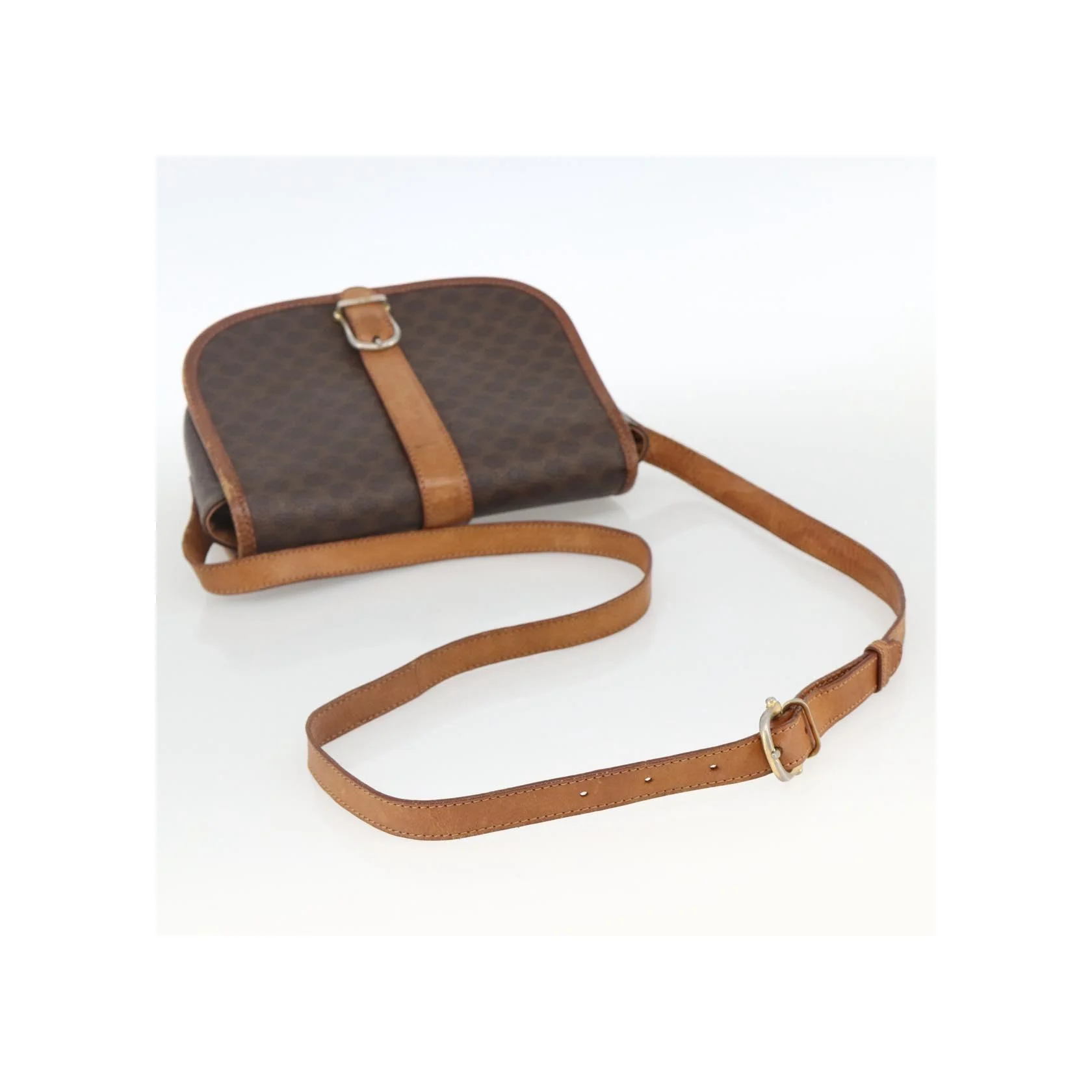 Sac À Bandoulière Celine Vintage Macadam - Brown - Image 5