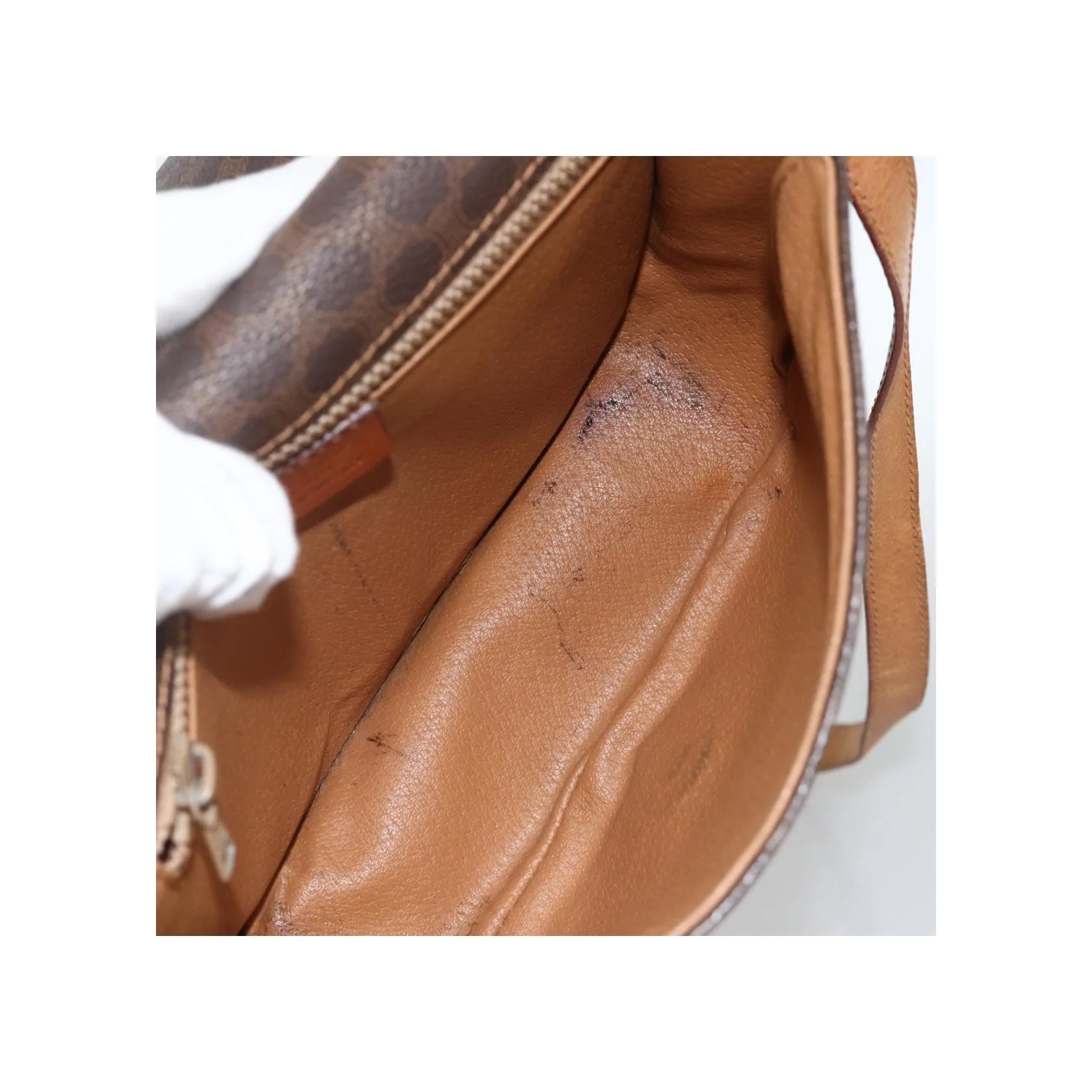 Sac À Bandoulière Celine Vintage Macadam - Brown - Image 6
