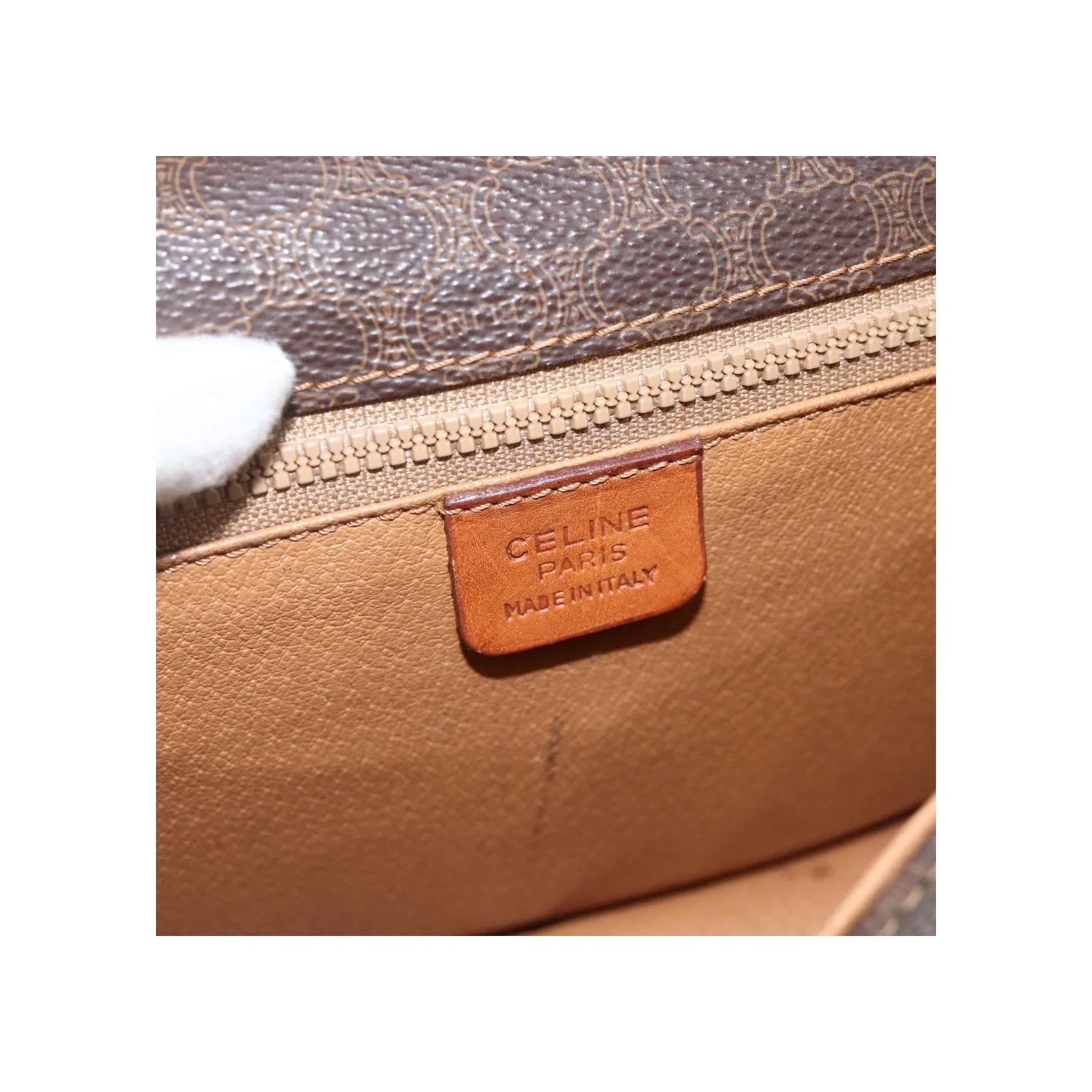 Sac À Bandoulière Celine Vintage Macadam - Brown - Image 7