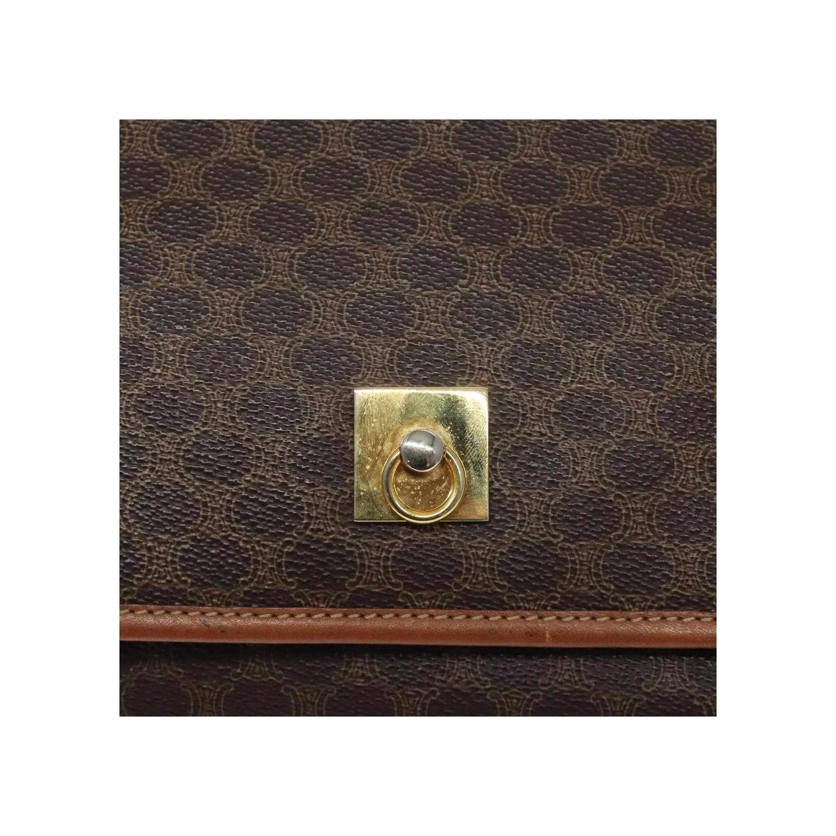 Sac À Bandoulière Celine Vintage Macadam - Brown - Image 13