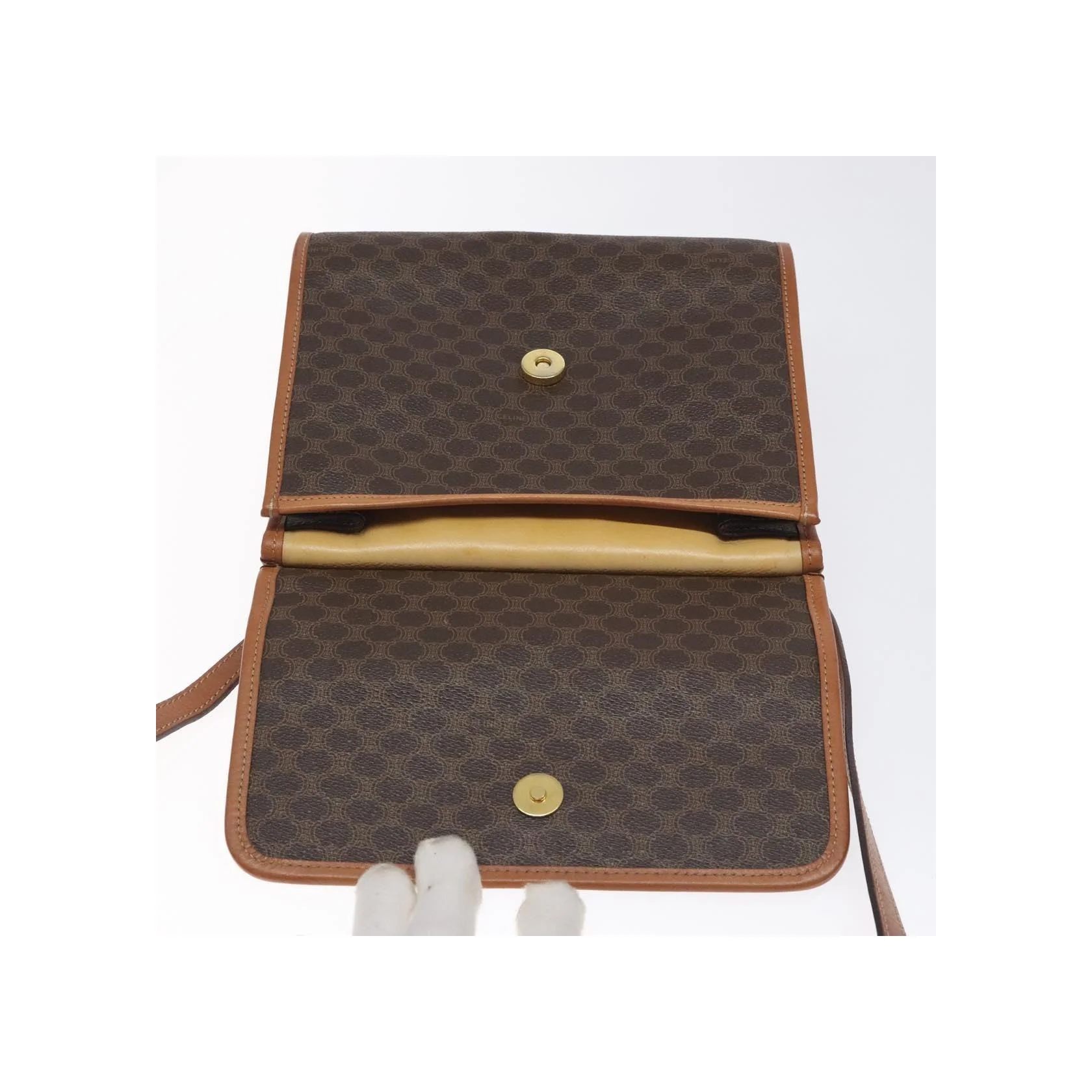 Sac À Bandoulière Celine Vintage Macadam - Brown - Image 18