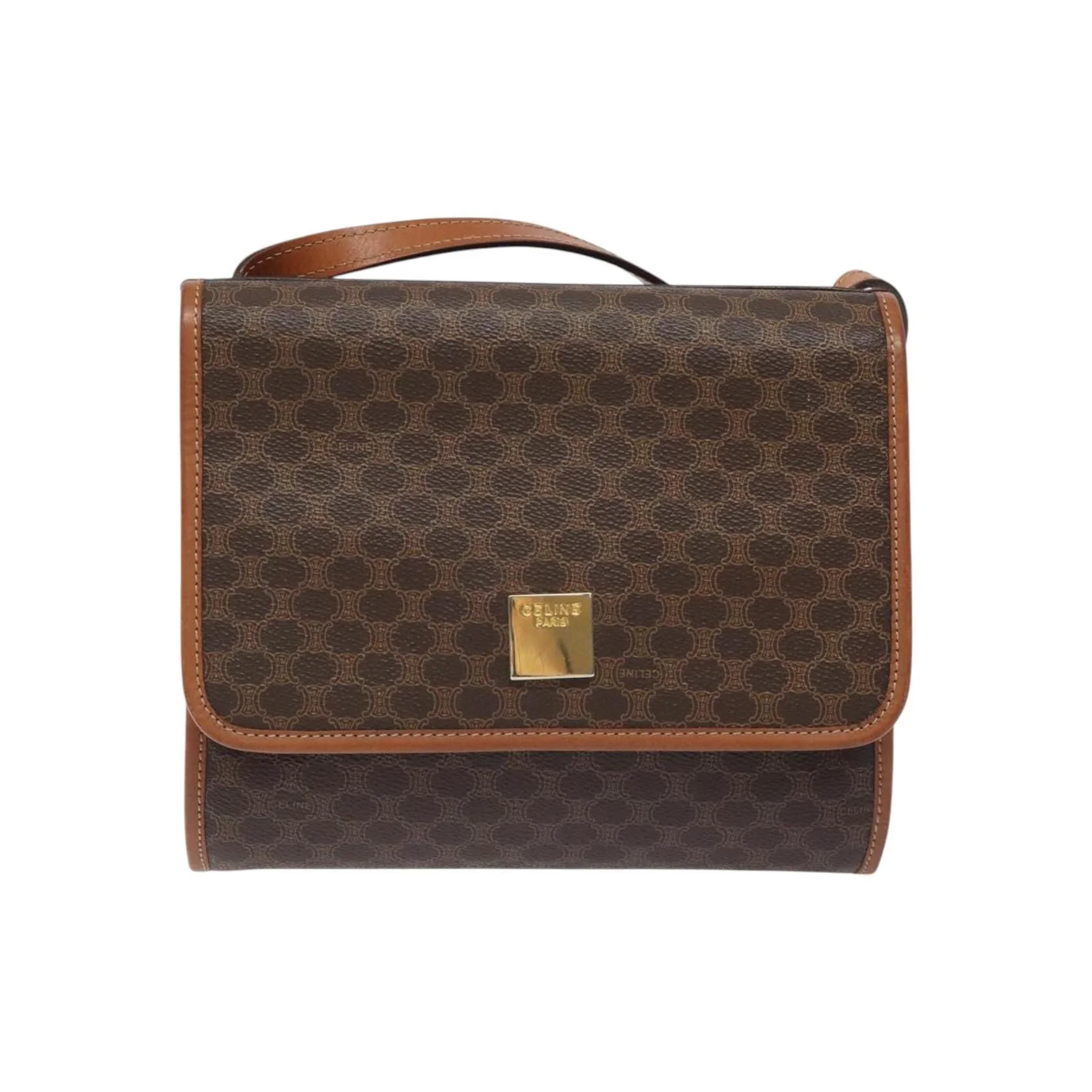 Sac À Bandoulière Celine Vintage Macadam - Brown - Image 19