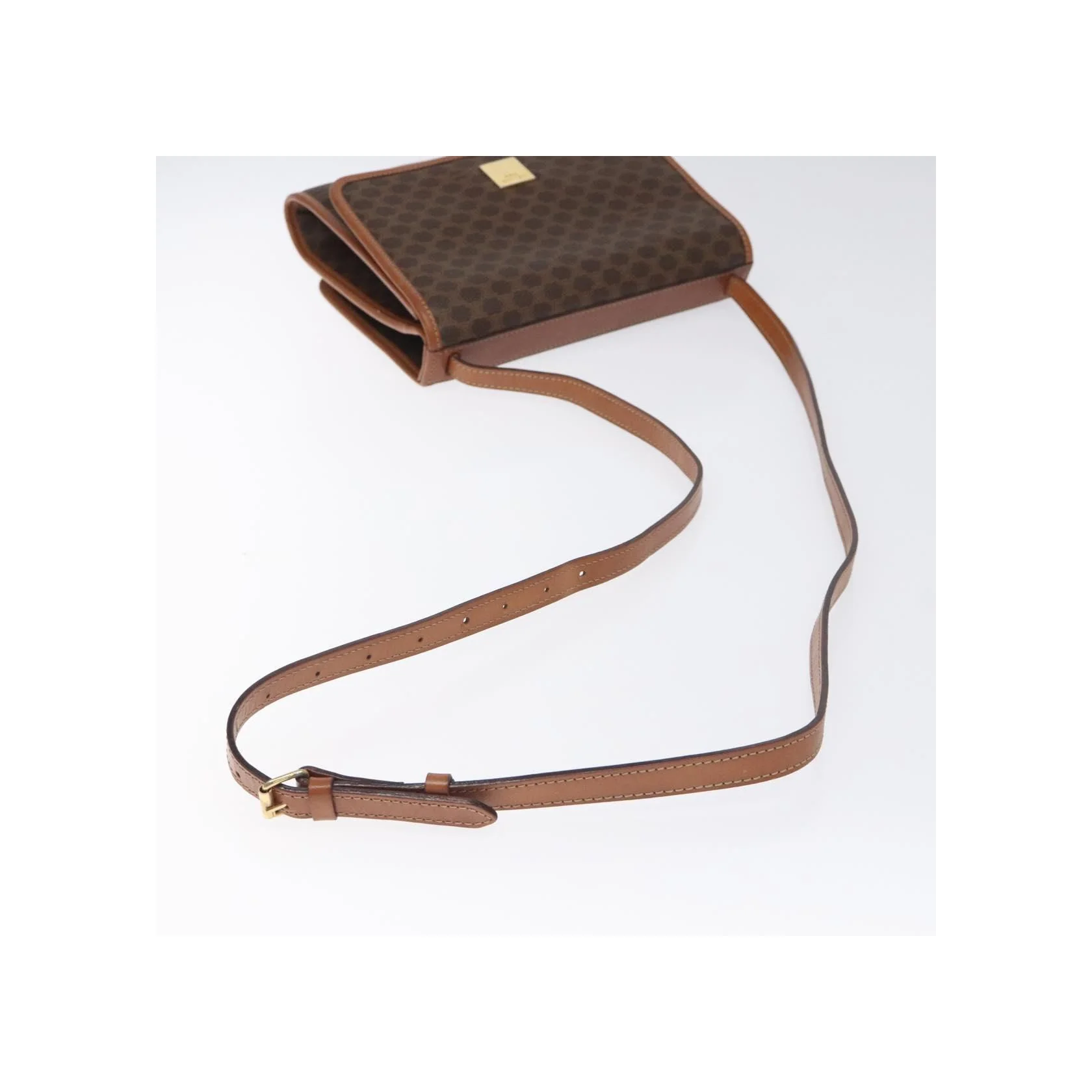 Sac À Bandoulière Celine Vintage Macadam - Brown - Image 5