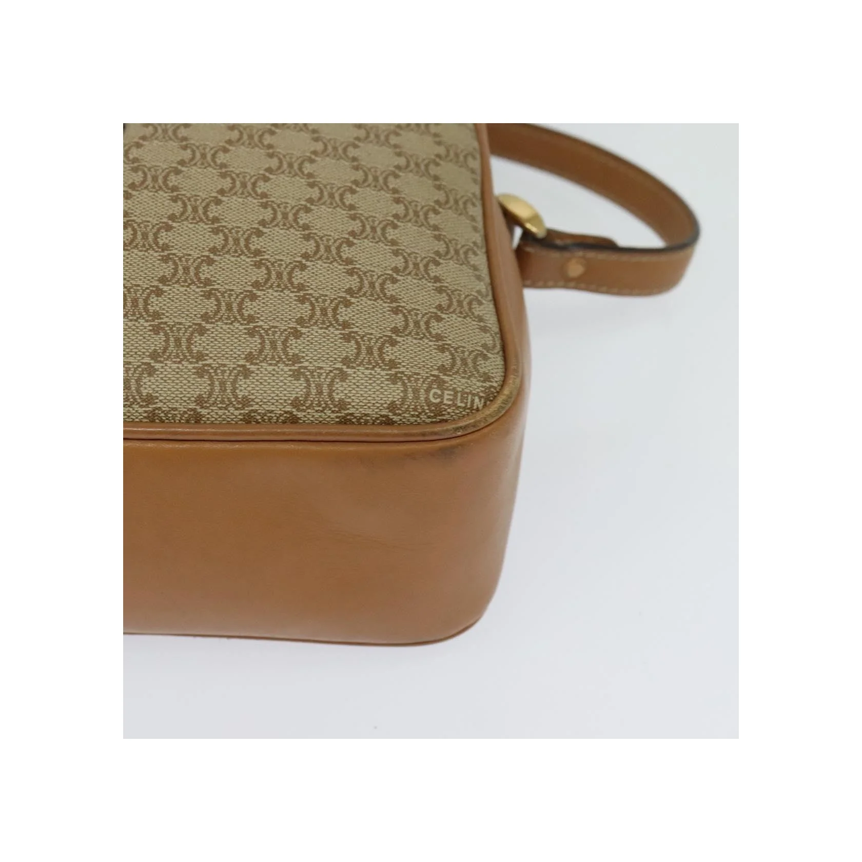 Sac À Bandoulière Celine Vintage Macadam - Beige - Image 10