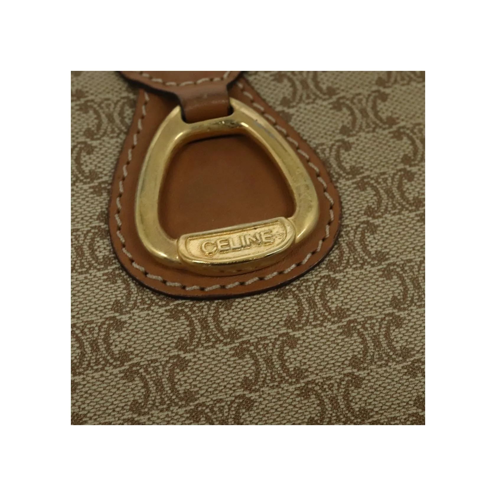 Sac À Bandoulière Celine Vintage Macadam - Beige - Image 13