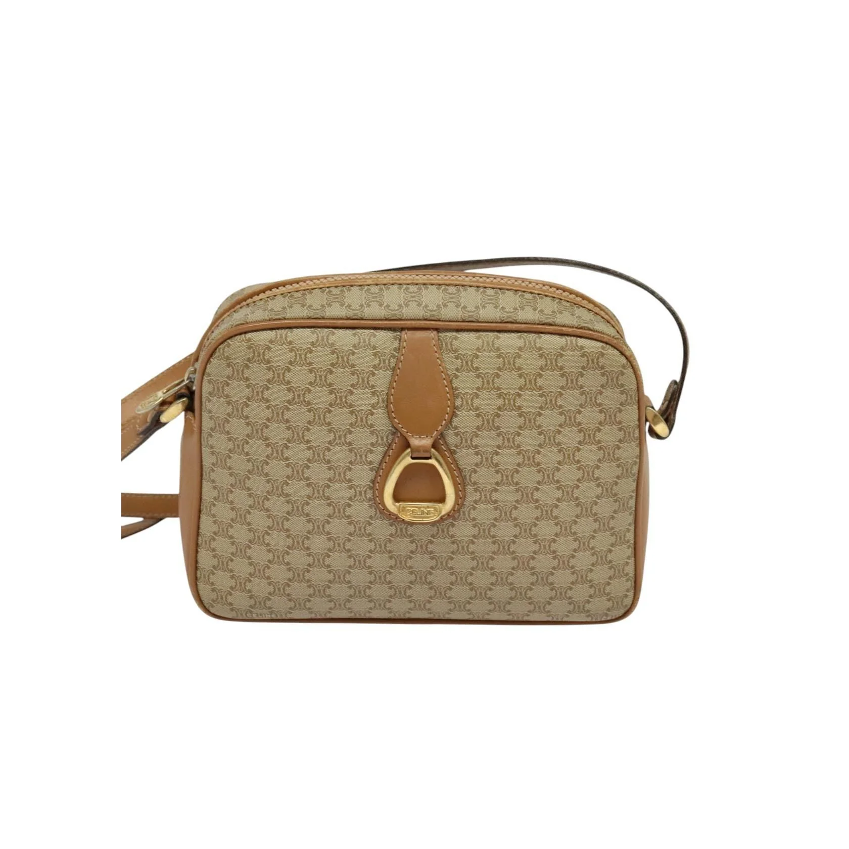 Sac À Bandoulière Celine Vintage Macadam - Beige - Image 19