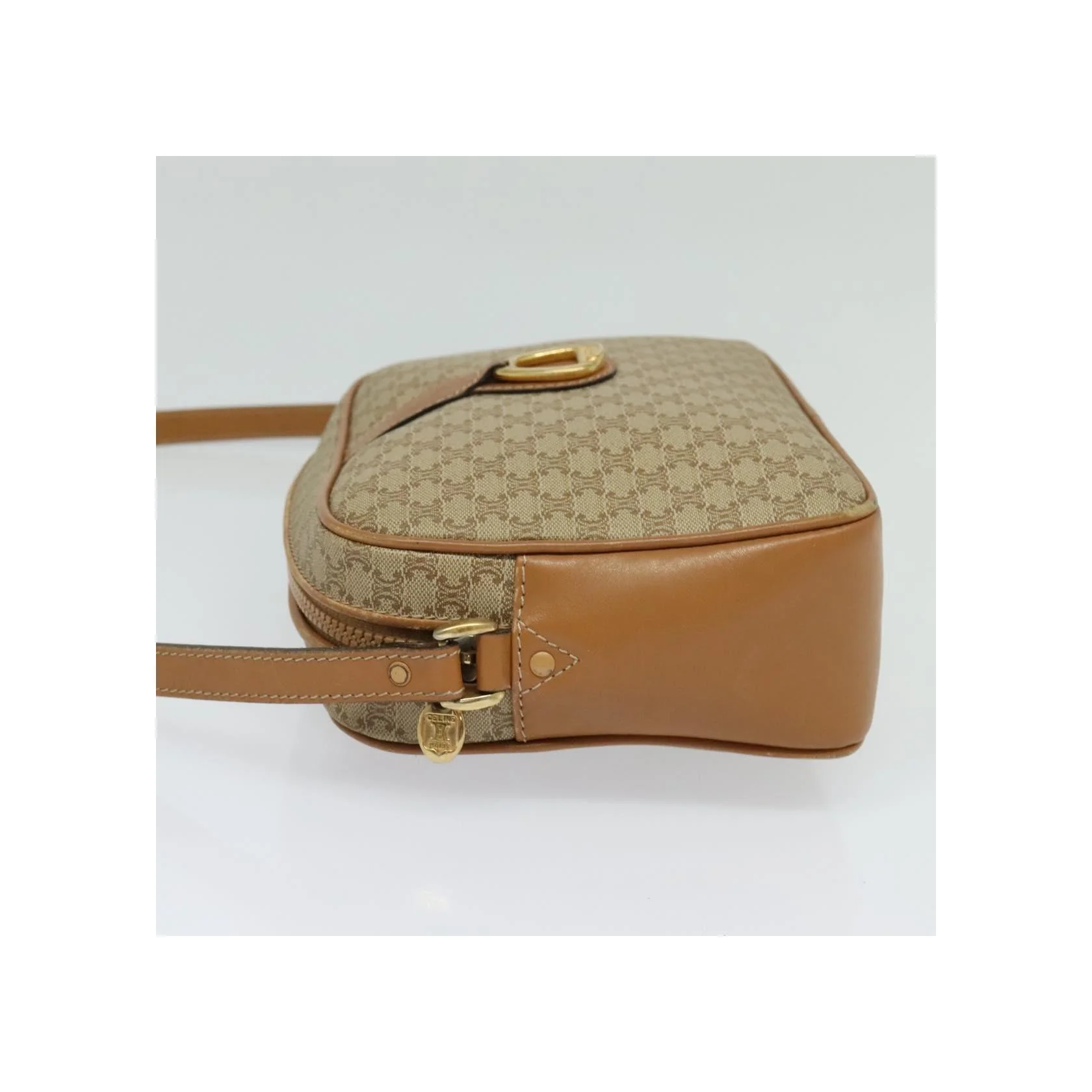 Sac À Bandoulière Celine Vintage Macadam - Beige - Image 3
