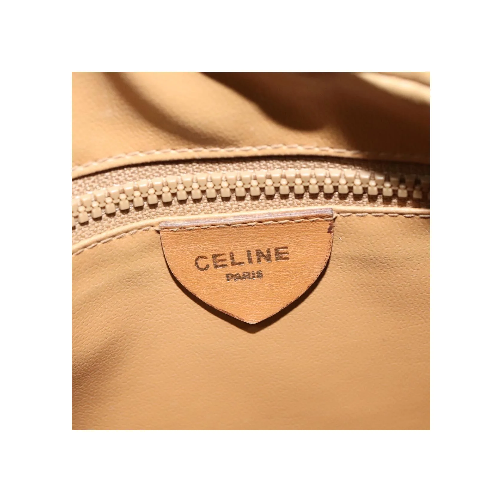 Sac À Bandoulière Celine Vintage Macadam - Beige - Image 6
