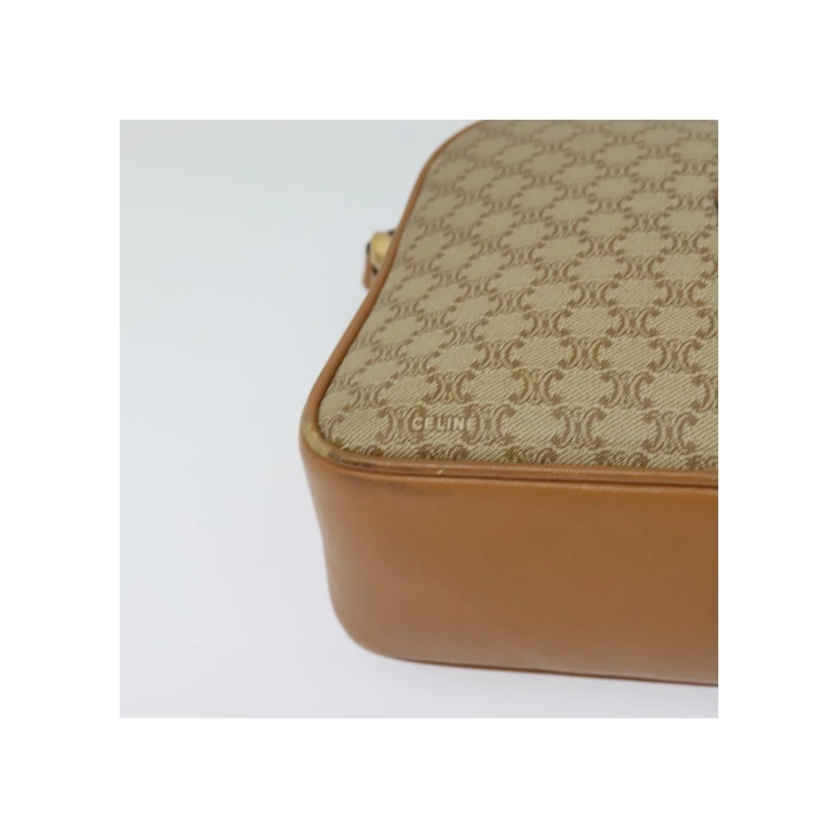 Sac À Bandoulière Celine Vintage Macadam - Beige - Image 9
