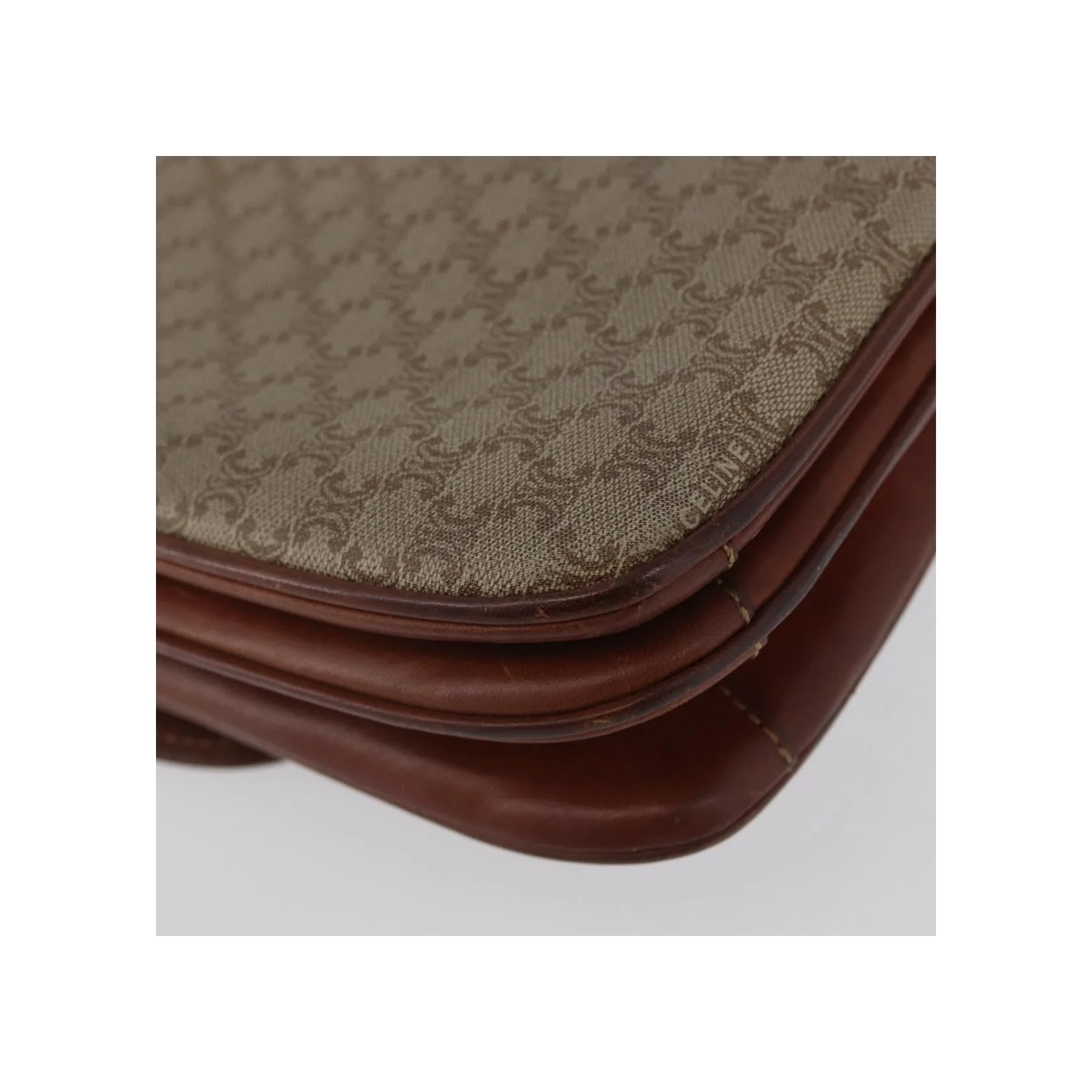 Sac À Bandoulière Celine Vintage Macadam - Beige - Image 10