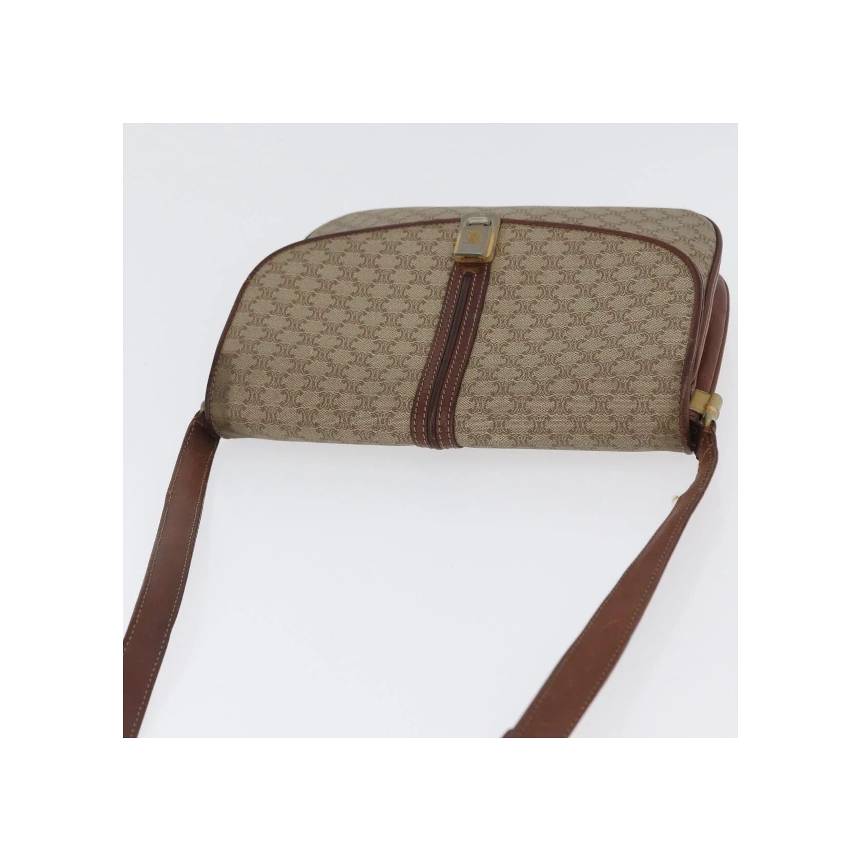 Sac À Bandoulière Celine Vintage Macadam - Beige - Image 13