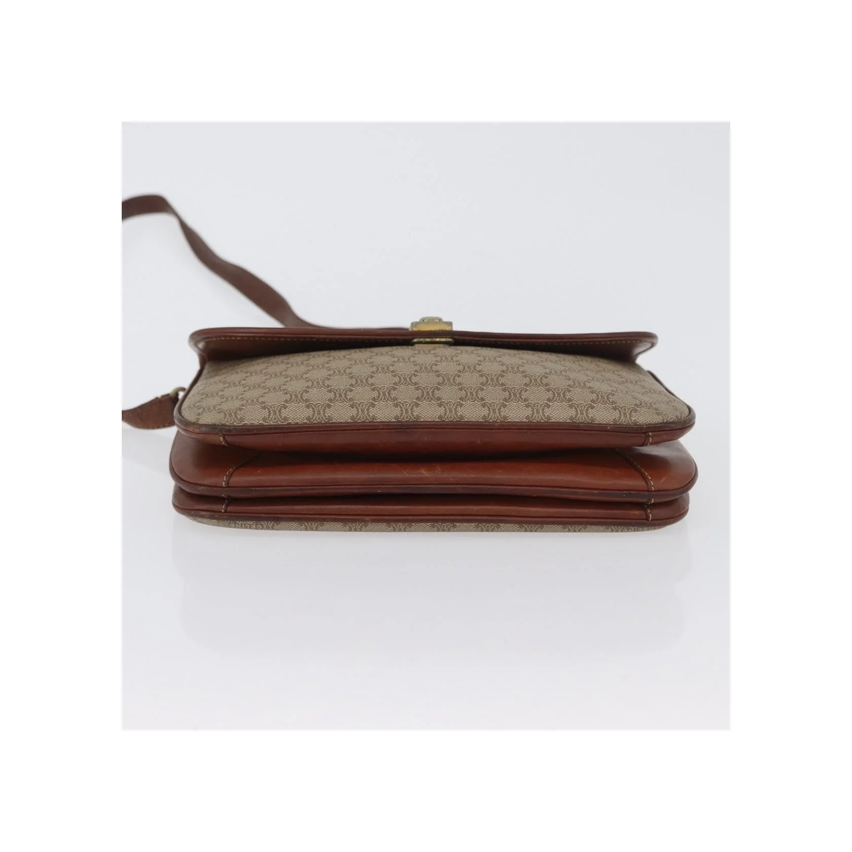 Sac À Bandoulière Celine Vintage Macadam - Beige - Image 16