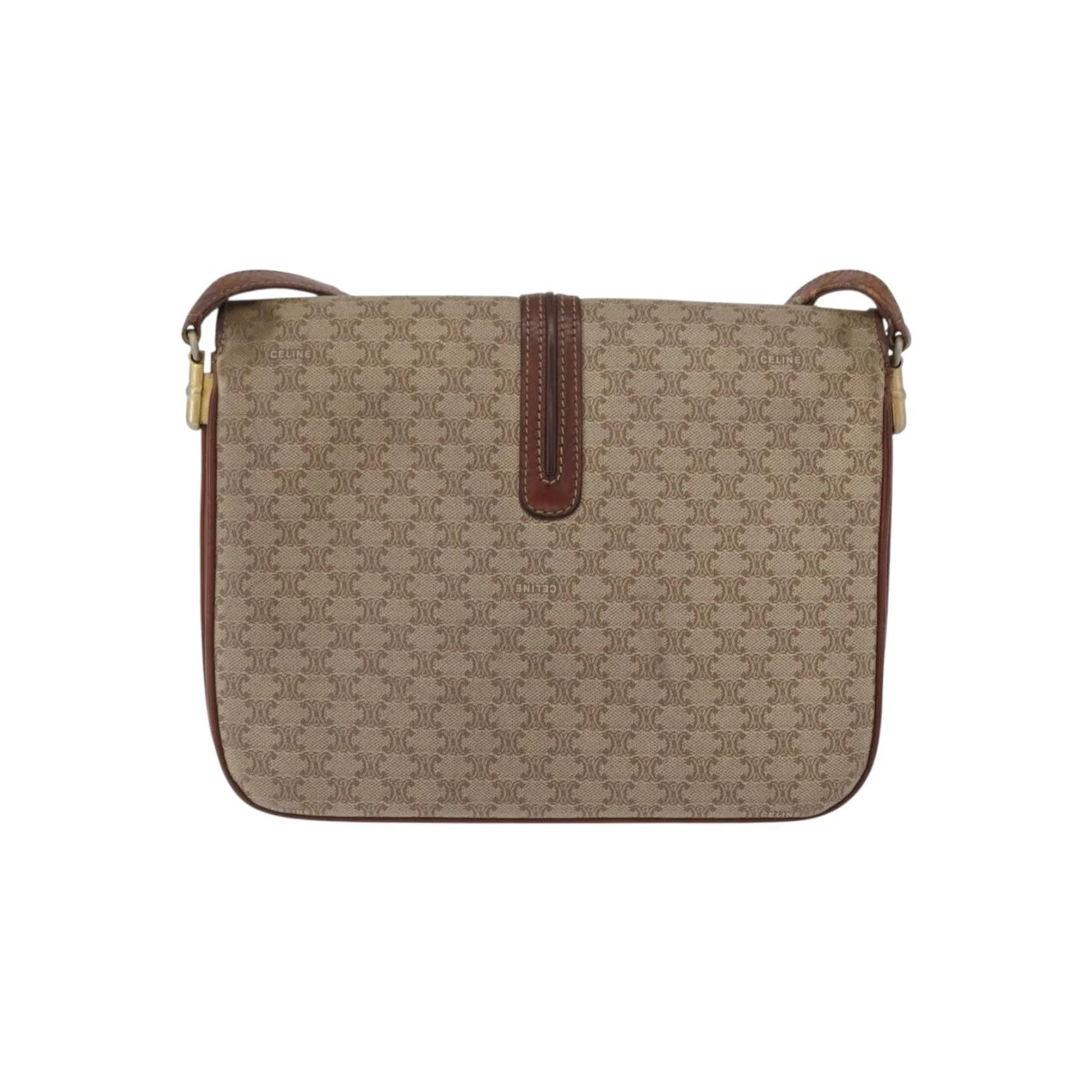Sac À Bandoulière Celine Vintage Macadam - Beige - Image 2