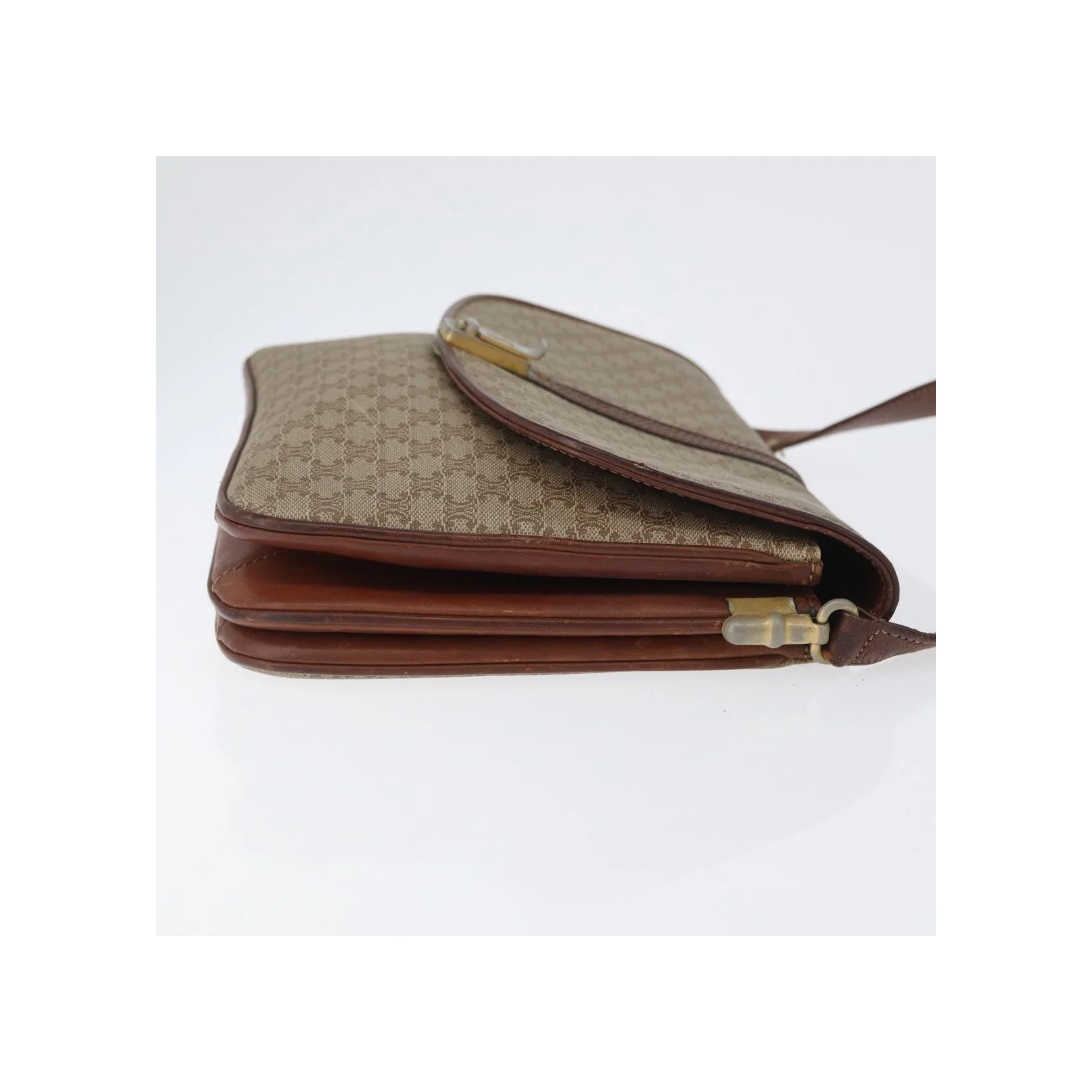 Sac À Bandoulière Celine Vintage Macadam - Beige - Image 3