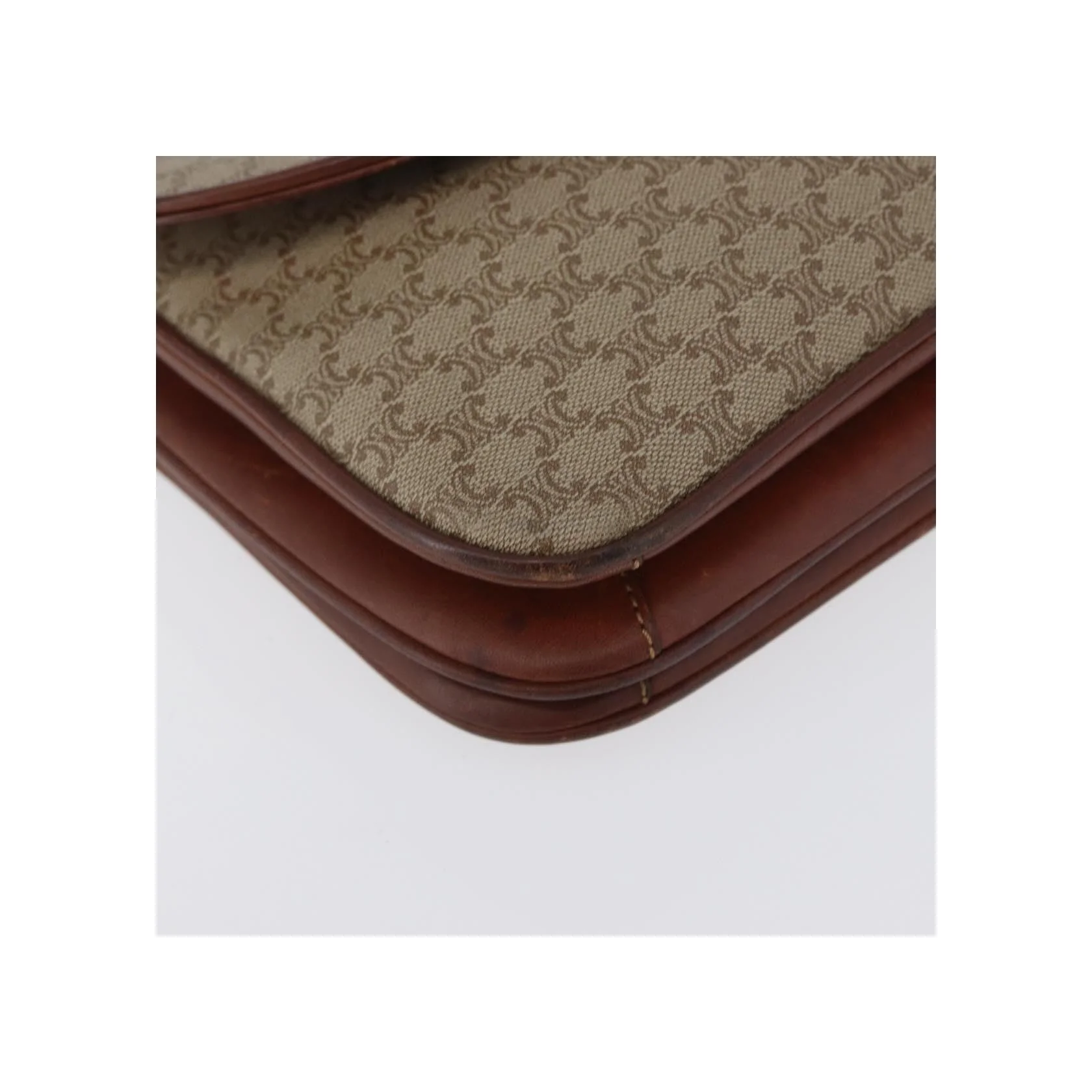 Sac À Bandoulière Celine Vintage Macadam - Beige - Image 8